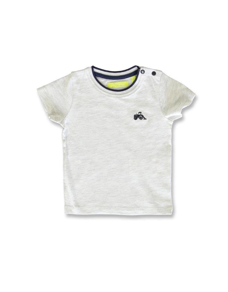 LEMON BERET T-Shirt Lemon Beret Baby T-Shirt "Traktor" Patch in grau aus reiner Baumwolle