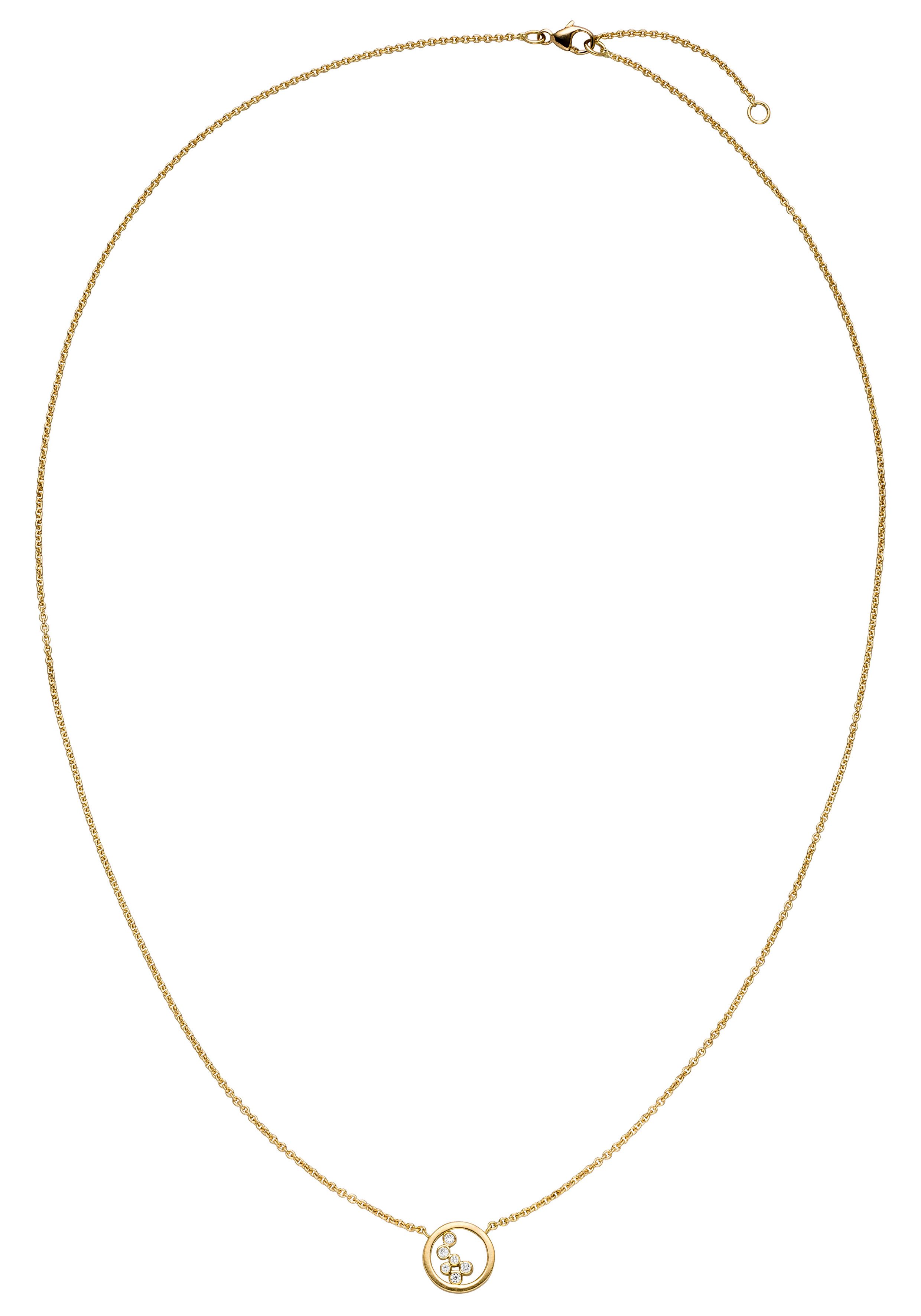 JOBO Collier, 750 Gold mit 6 Diamanten 45 cm