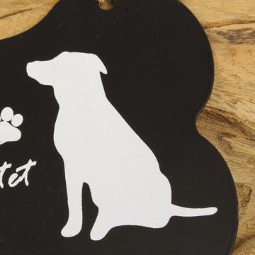 Macosa Home Wandbild Dekoschild "Ein Leben ohne Hund....", Hunde (2 St), Schild Deko Hunde Tiere Spruch Hundehalter Knochen-Form