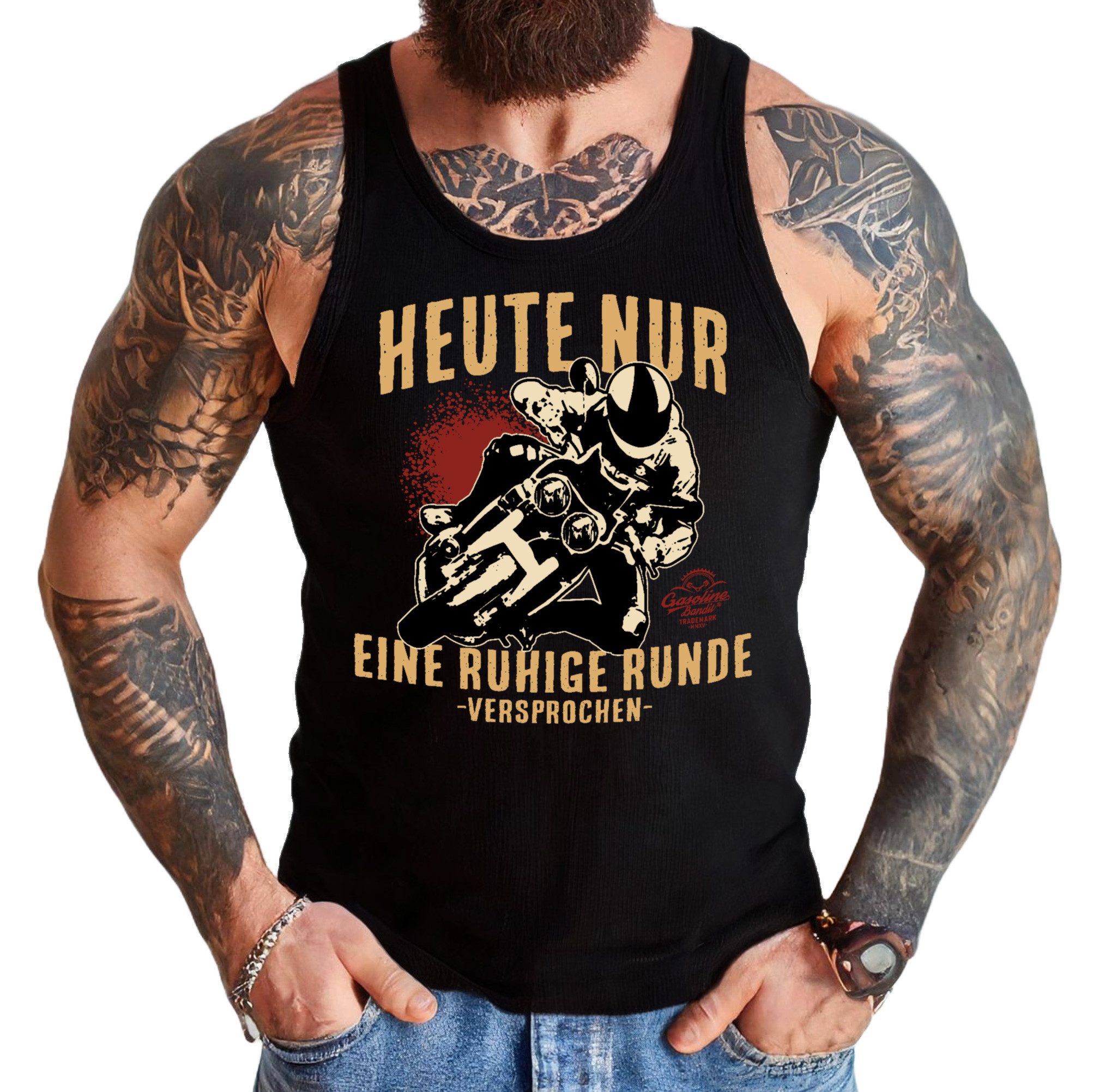 Tanktop Muskel-Shirt für Motorradfahrer: Heute nur eine ruhige Runde