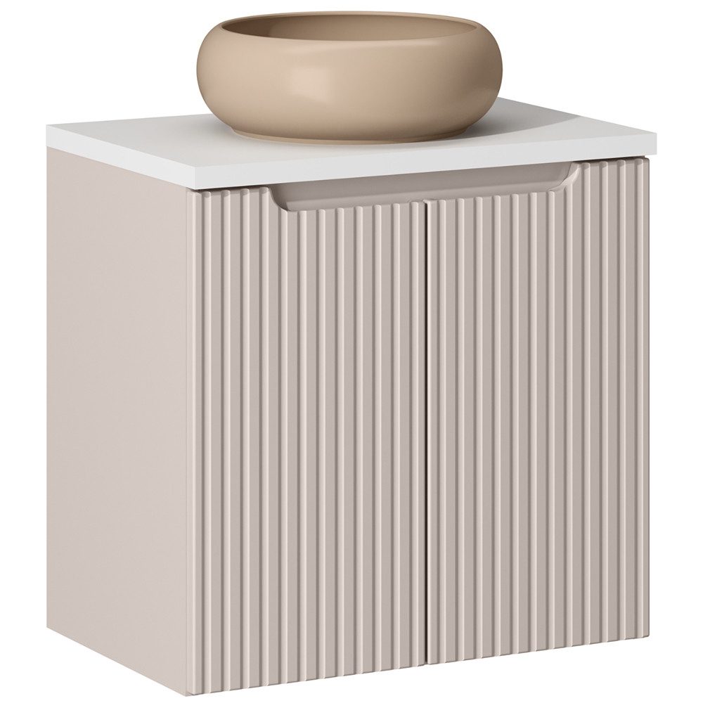 Lomadox Waschtischplatte NEWPORT-56-WHITE, Abdeckplatte, weiß, ca. 60x40cm – Bild 3 von 4