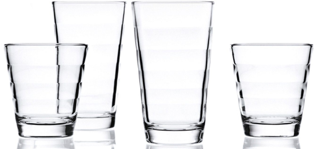 LEONARDO Gläser-Set Onda, 12-tlg., Glas, je 6 kleine und große Becher