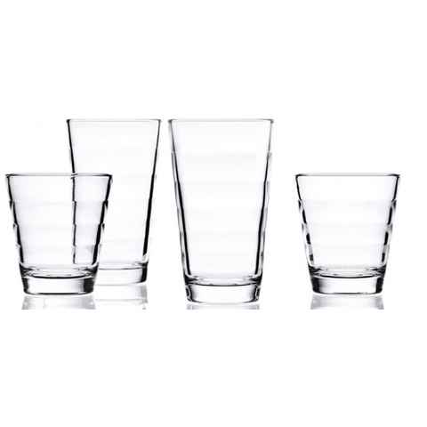 LEONARDO Gläser-Set Onda, Glas, je 6 kleine und große Becher