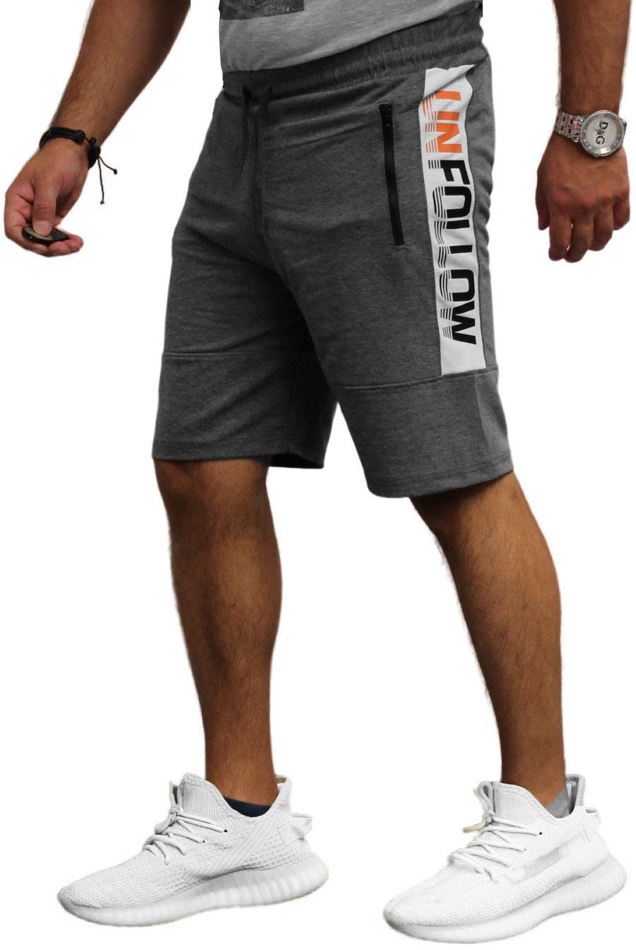 Jogginganzug Herren Set Mit Paris-Druck - Farbverlauf T-Shirt & Kurze Hose Für Sommer