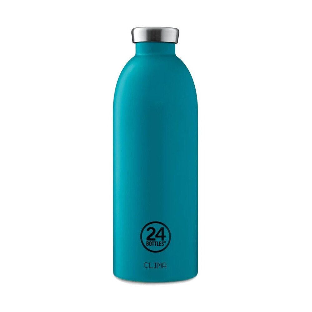 24 Bottles Thermoflasche Thermoflasche 0,85 l Clima Bottle Atlantic Bay, Thermoflasche, Ø8,4cm, 18/8 Edelstahl, blau