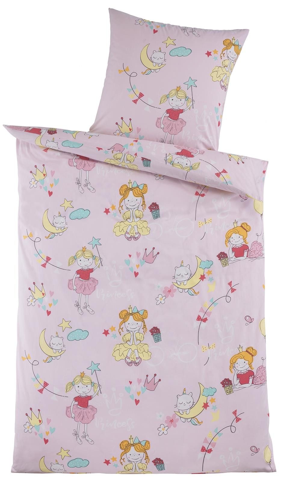 Kinderbettwäsche 135x200 Jungen Mädchen Kinder Bettwäsche Baumwolle Kinderbettbezug