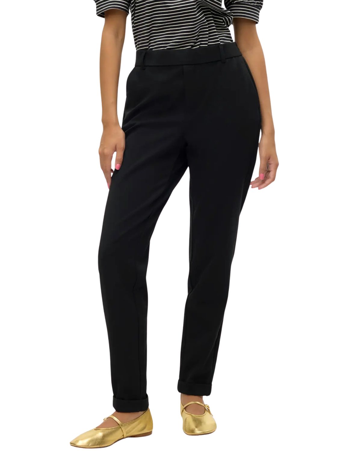 Vero Moda Stoffhose Mid Waist Loose Tapered Fit Hose günstig online kaufen