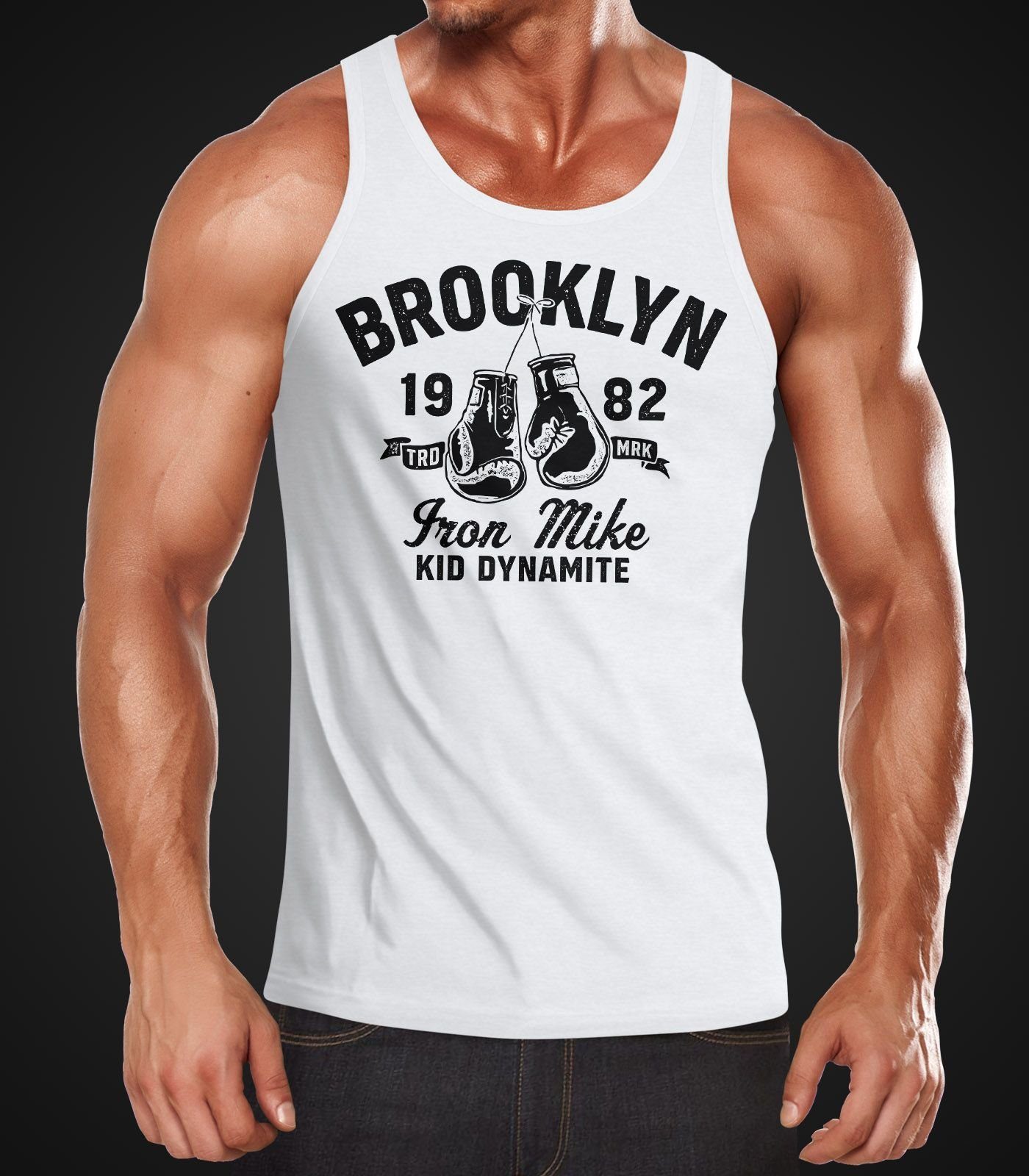 Neverless Tanktop Herren Tank-Top Boxen Iron günstig online kaufen