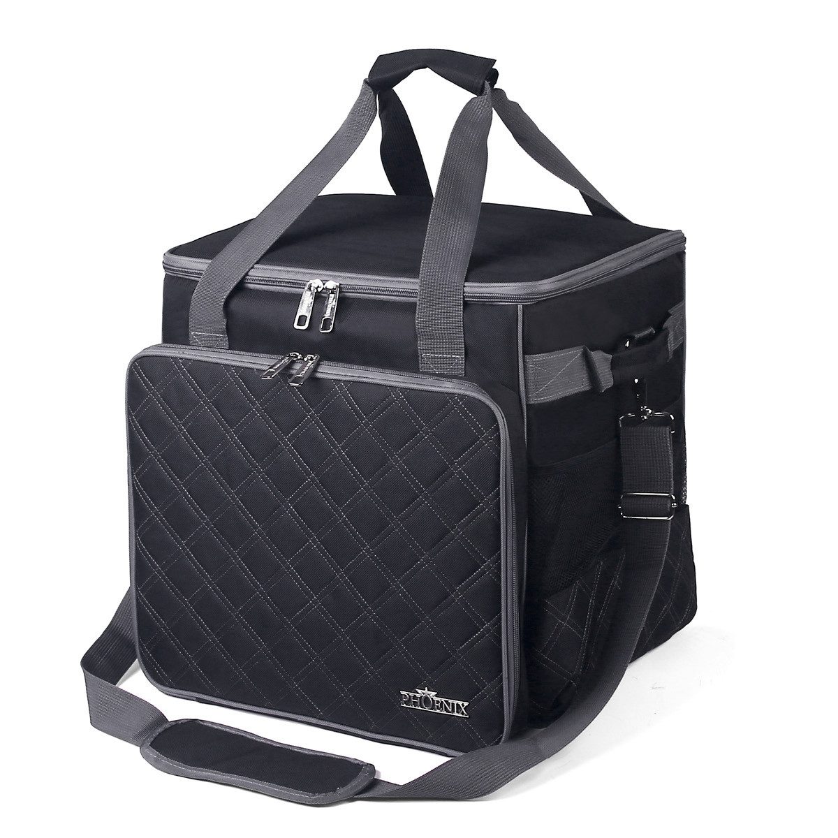 Phönix Nähmaschinentasche Phönix Overlocktasche Quilt Design schwarz