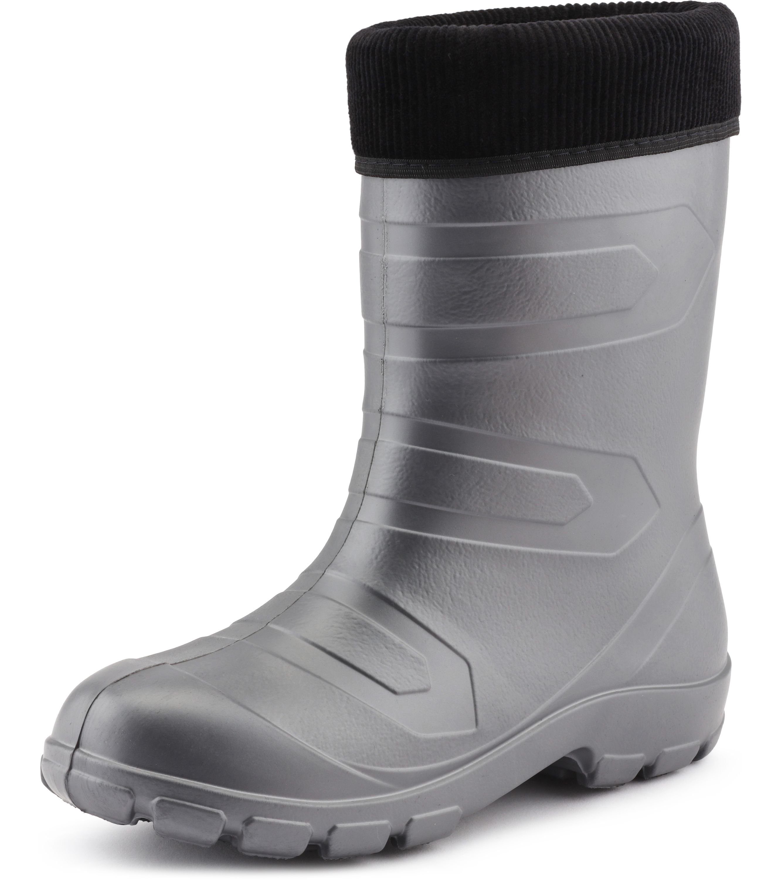 Ladeheid Damen Thermo EVA Gummistiefel federleicht LALMG879 Gummistiefel Silber/Schwarz