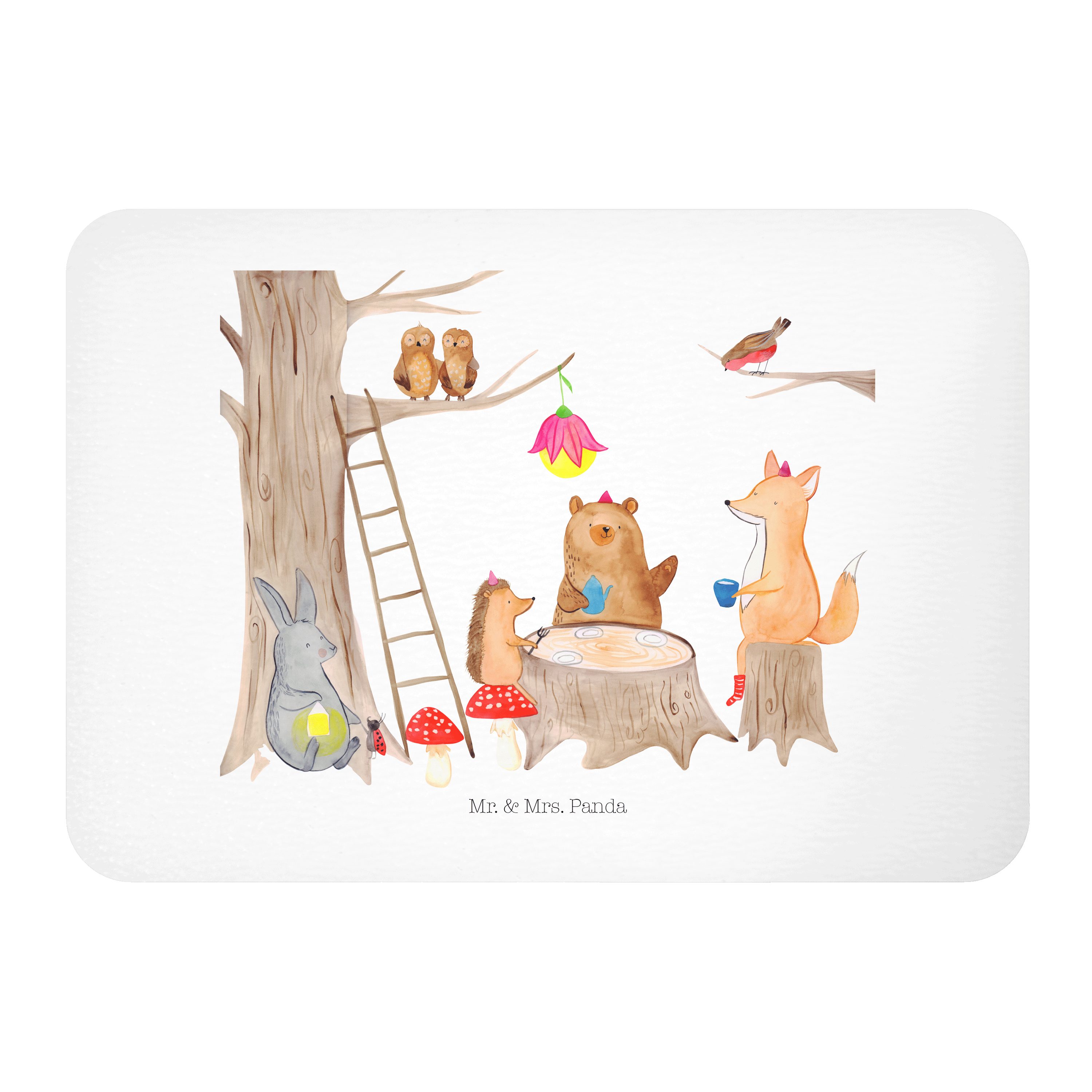 Mr. & Mrs. Panda Magnet Waldtiere Picknick - Weiß - Geschenk, Gute ...