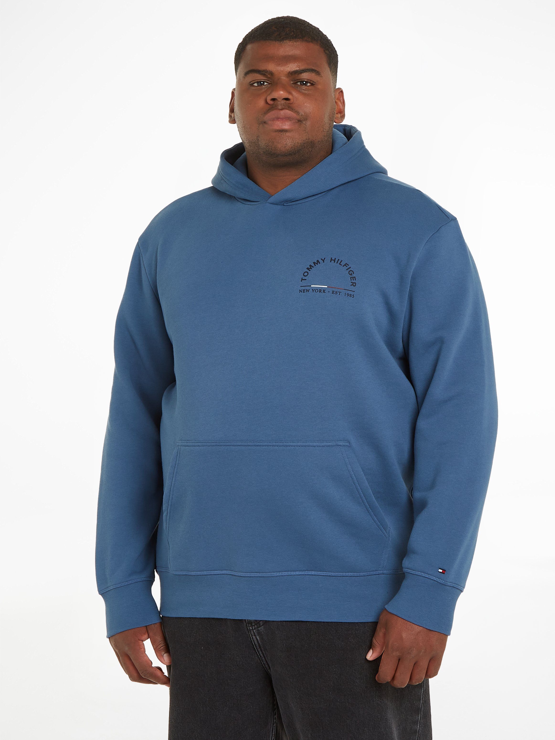 Tommy Hilfiger Big & Tall Hoodie BT-SHADOW HILFIGER REG HOODIE-B Blue Coast