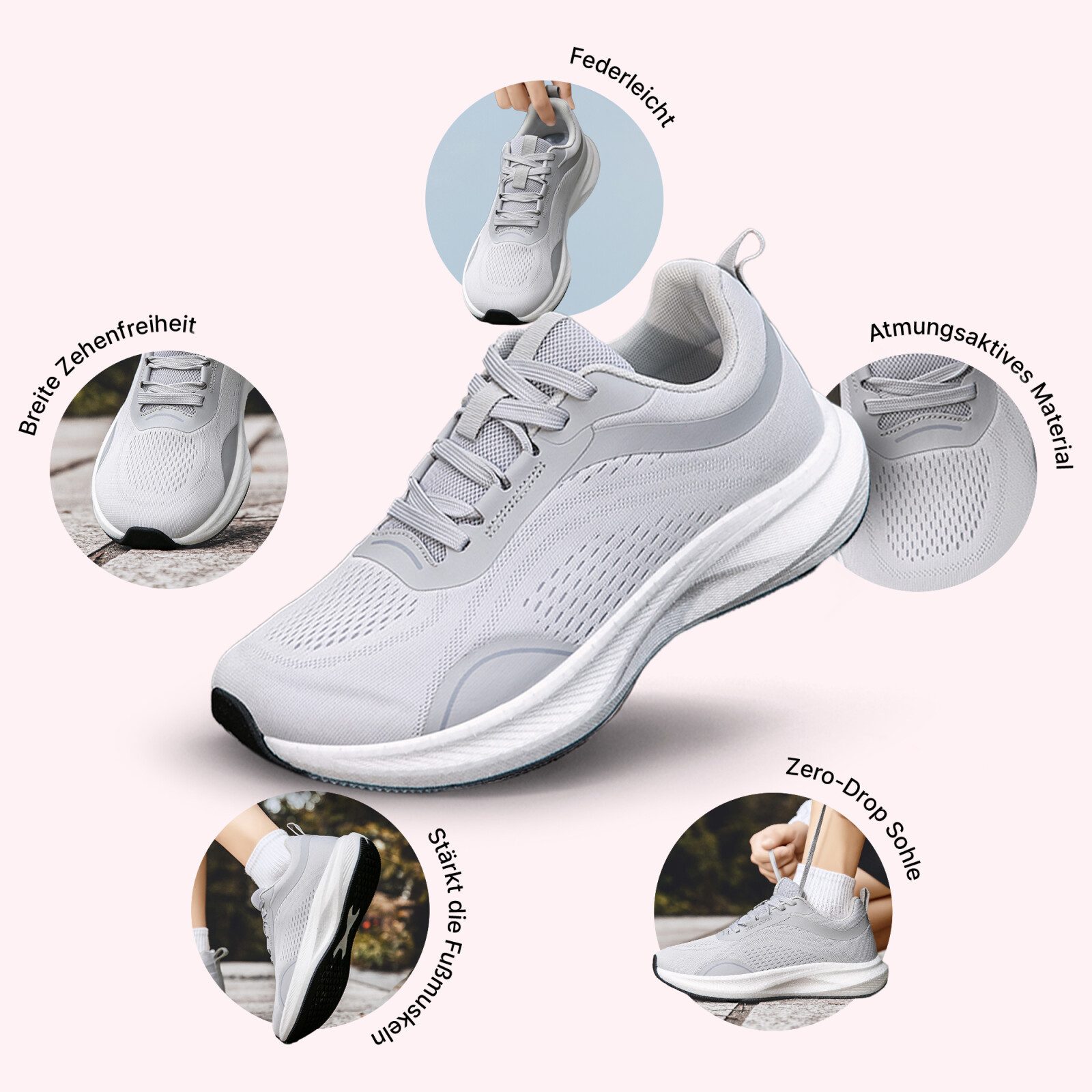 DOTALES Everstep Sportschuhe – Sneaker-Look Mit Barfußgefühl Barfußschuh Minimalschuhe, Turnschuhe