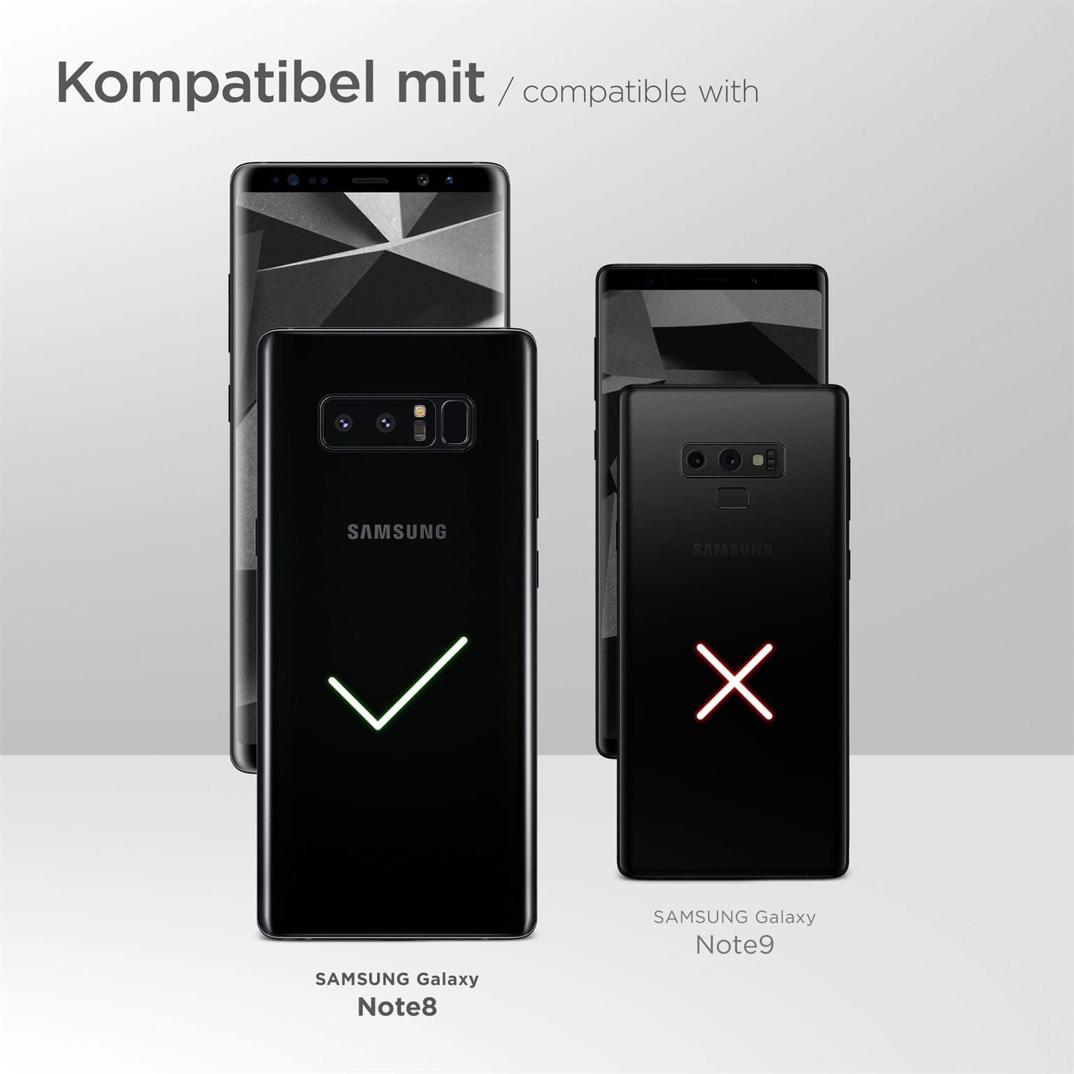 ONEFLOW Handyhülle für Samsung Galaxy Note 8 Hülle Dünn SlimShield Pro Schwarz 6,3 Zoll, Backcover TPU Case Handyhülle minimalistisch Schutzhülle Erhöhter Rand