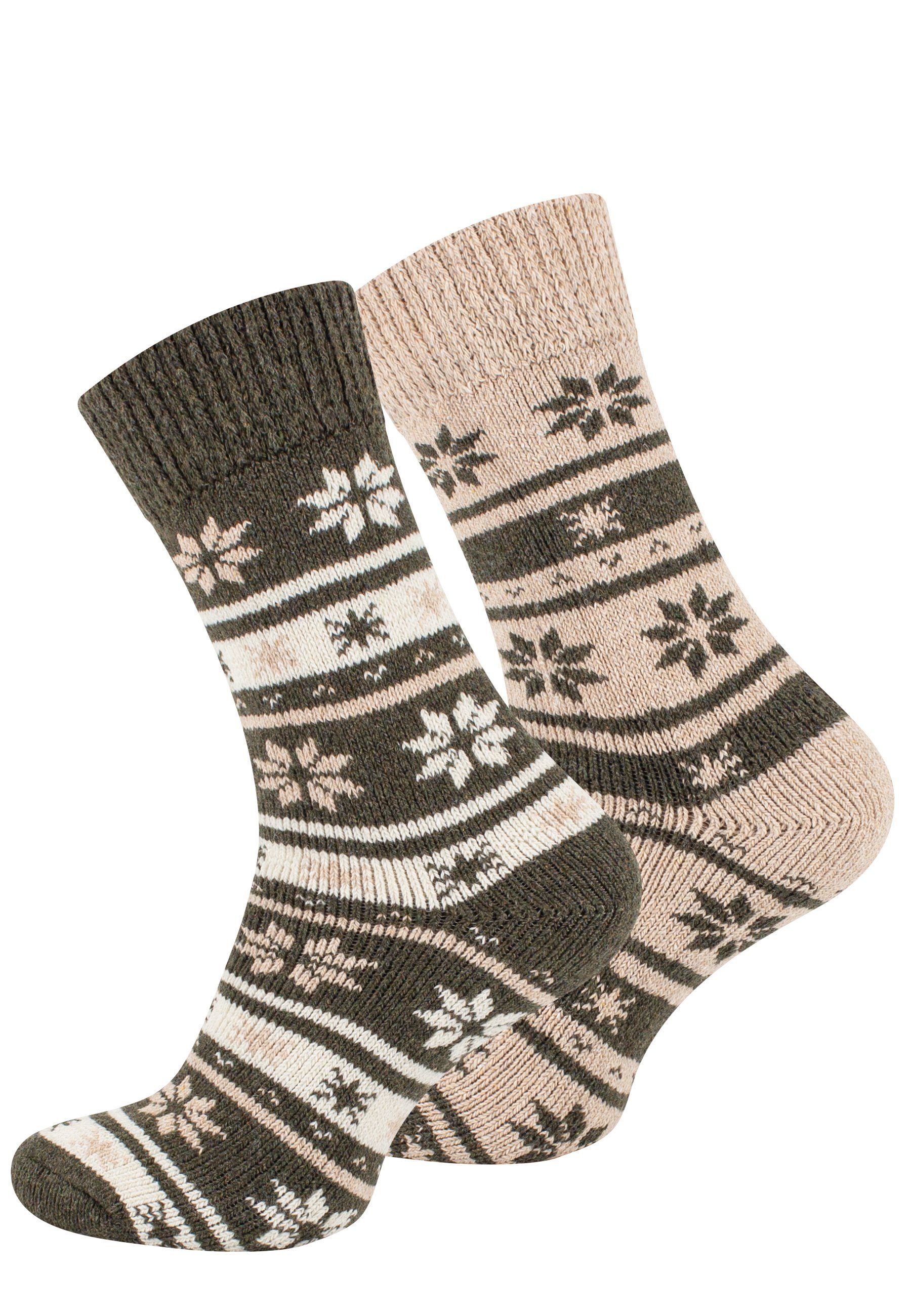 Socken Unisex Wintersocken mit Wolle
