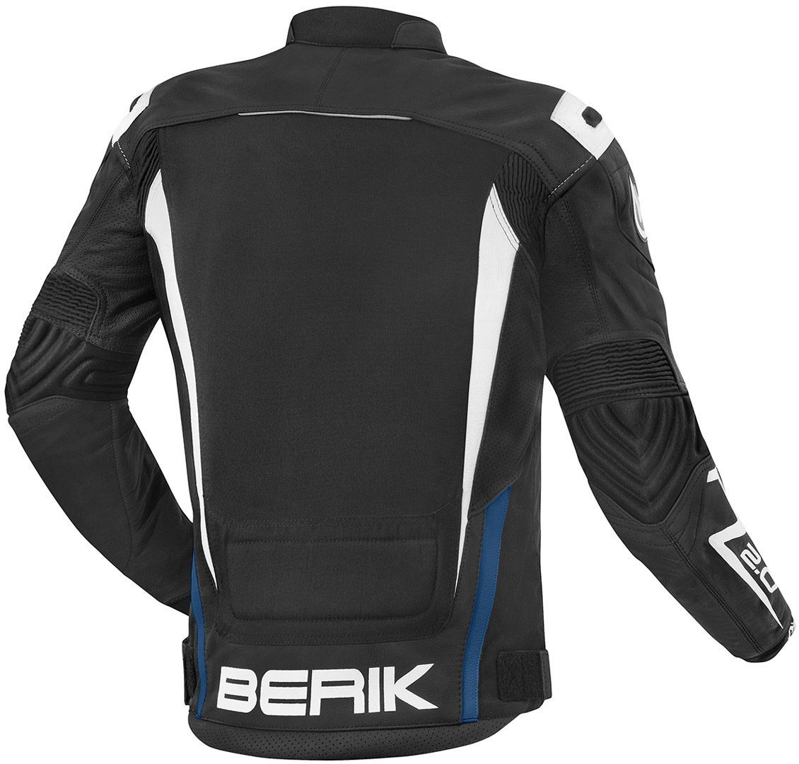 Berik Motorradjacke Radic Motorrad Leder- Black/Blue/White Textiljacke 