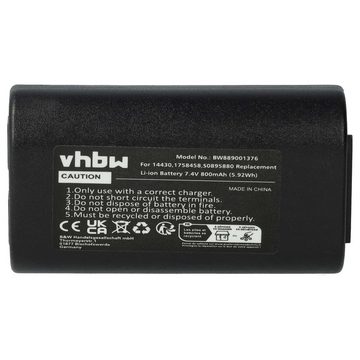 vhbw Ersatz für 3M W003688, S0895880 für Akku Li-Ion 800 mAh (7,4 V)