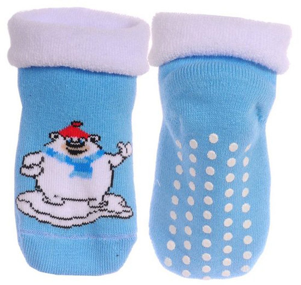 Socken Baby Socken weihnachtliche Thermosocken Frottee socks mit ABS