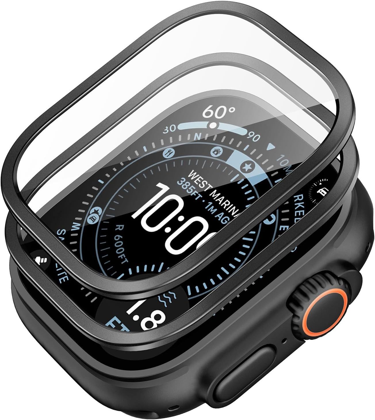 MSM Smartwatch-Hülle 2X Schutzglas für Apple Watch Ultra 3 Ultra 49mm Panzerfolie Titan 9H