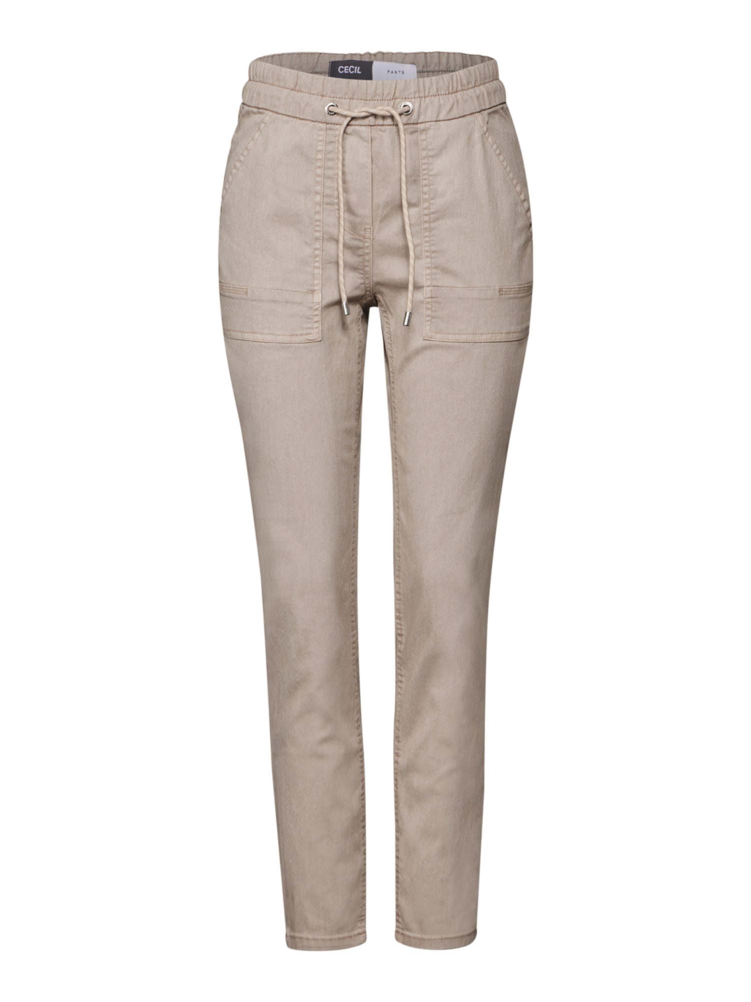 CECIL Stoffhose natur,Casual,Baumwolle,Unifarben,Casual Fit,Mittel