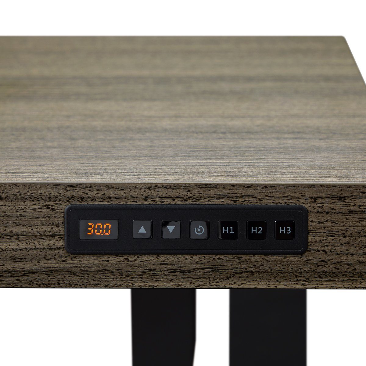 KOWO Schreibtisch Schreibtisch Höhenverstellbarer Laden mit USB Bürotisch Funktion Tischplatte, Mobilo, Elektrisch Touch Nussbaum Kabelloses mit und mit Schublade, und