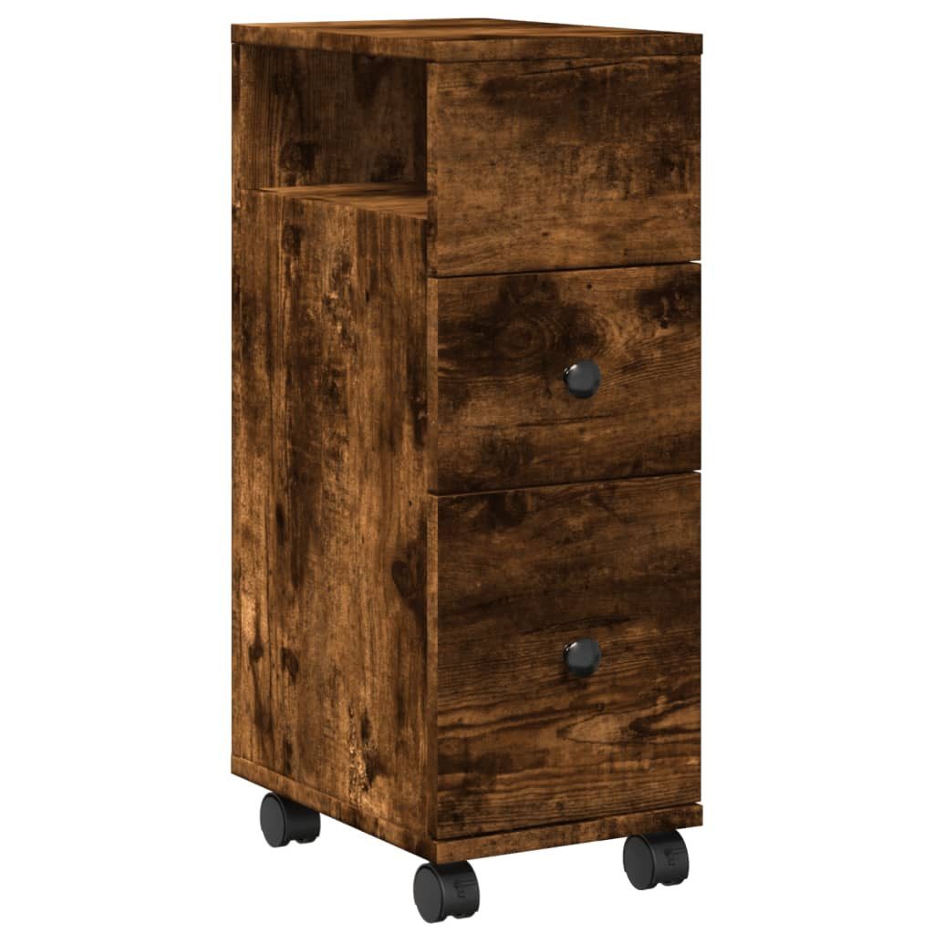 vidaXL Fächerschrank Badschrank Schmal mit Rollen günstig online kaufen
