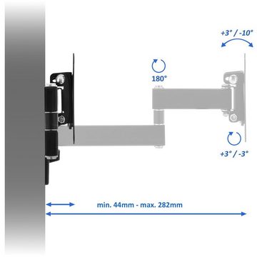 deleyCON deleyCON TV Wandhalterung 13"-27" Zoll (33-69cm) Neigbar & Schwenkbar TV-Wandhalterung