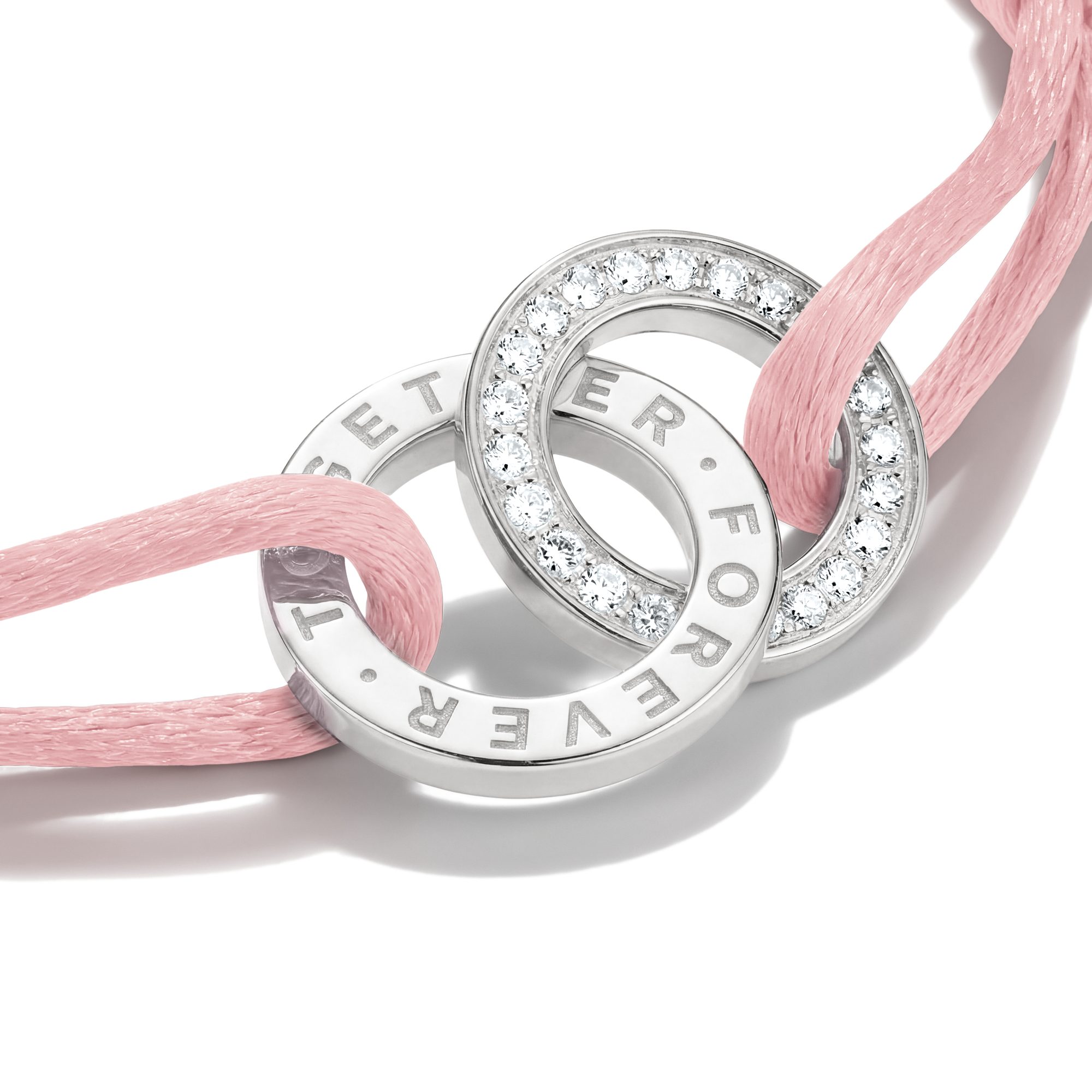 THOMAS SABO Armband Together Textilarmband, mit Zirkonia (synth)