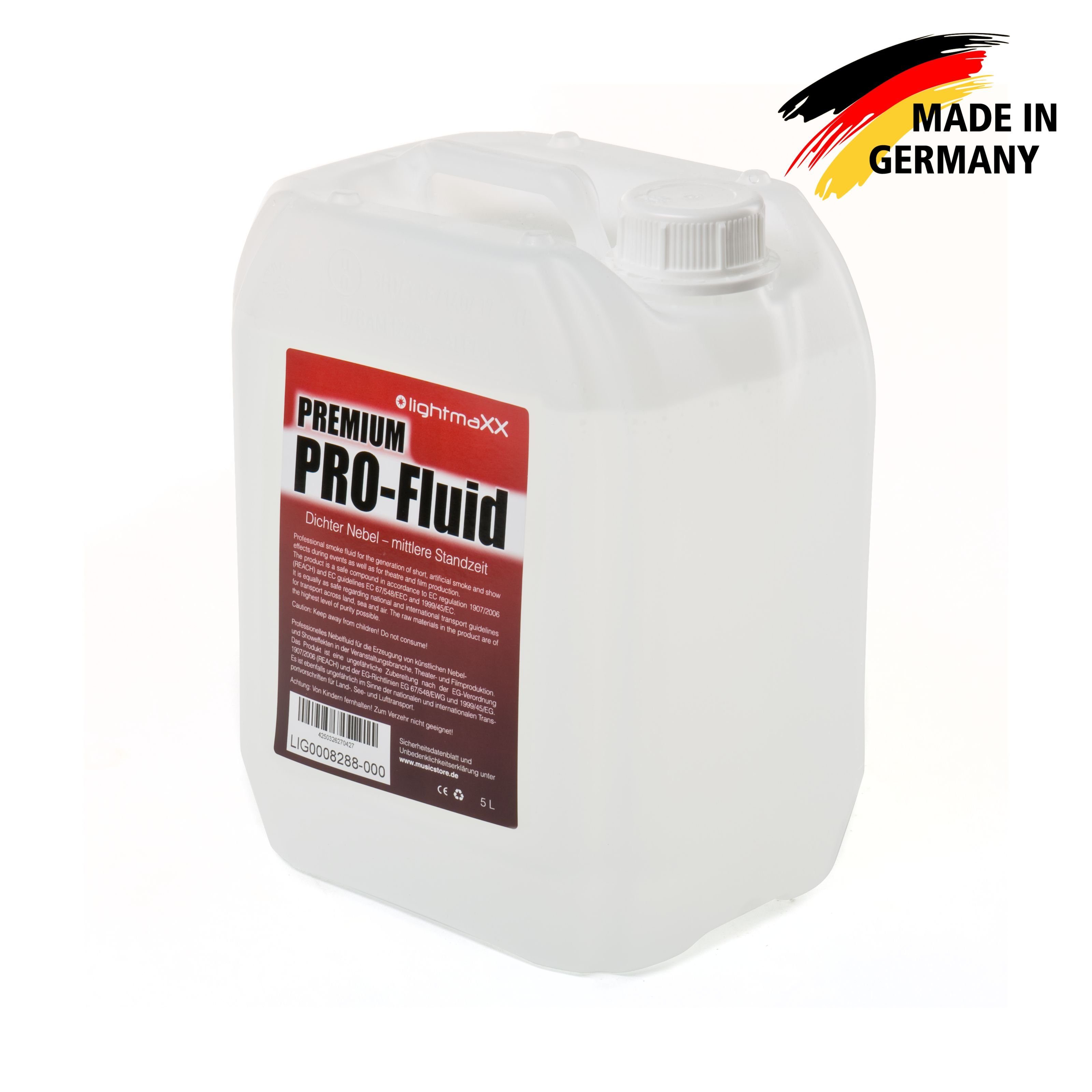 lightmaXX Discolicht, Premium PRO FLUID Nebelfluid 5L, Heavy Fog - Fluid