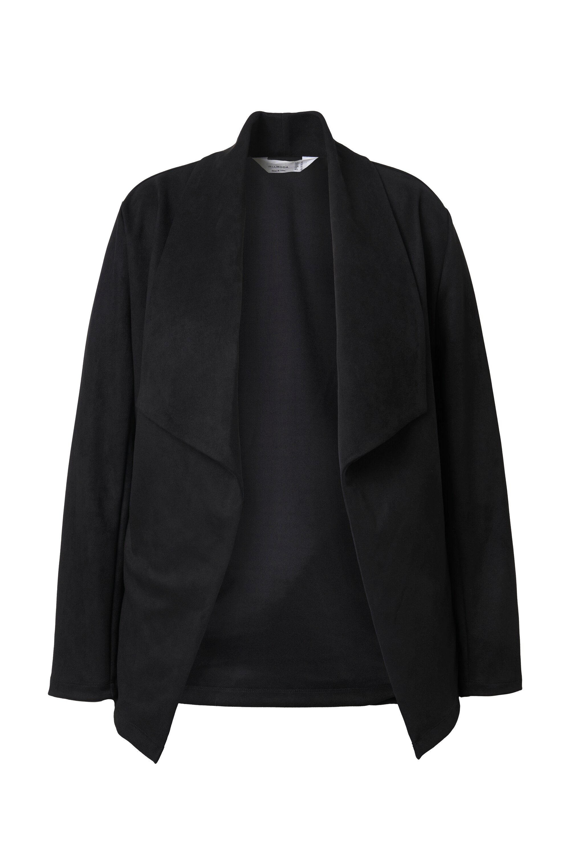 MIAMODA Sommerjacke Velours-Jacke Straight Fit Spatenkragen günstig online kaufen