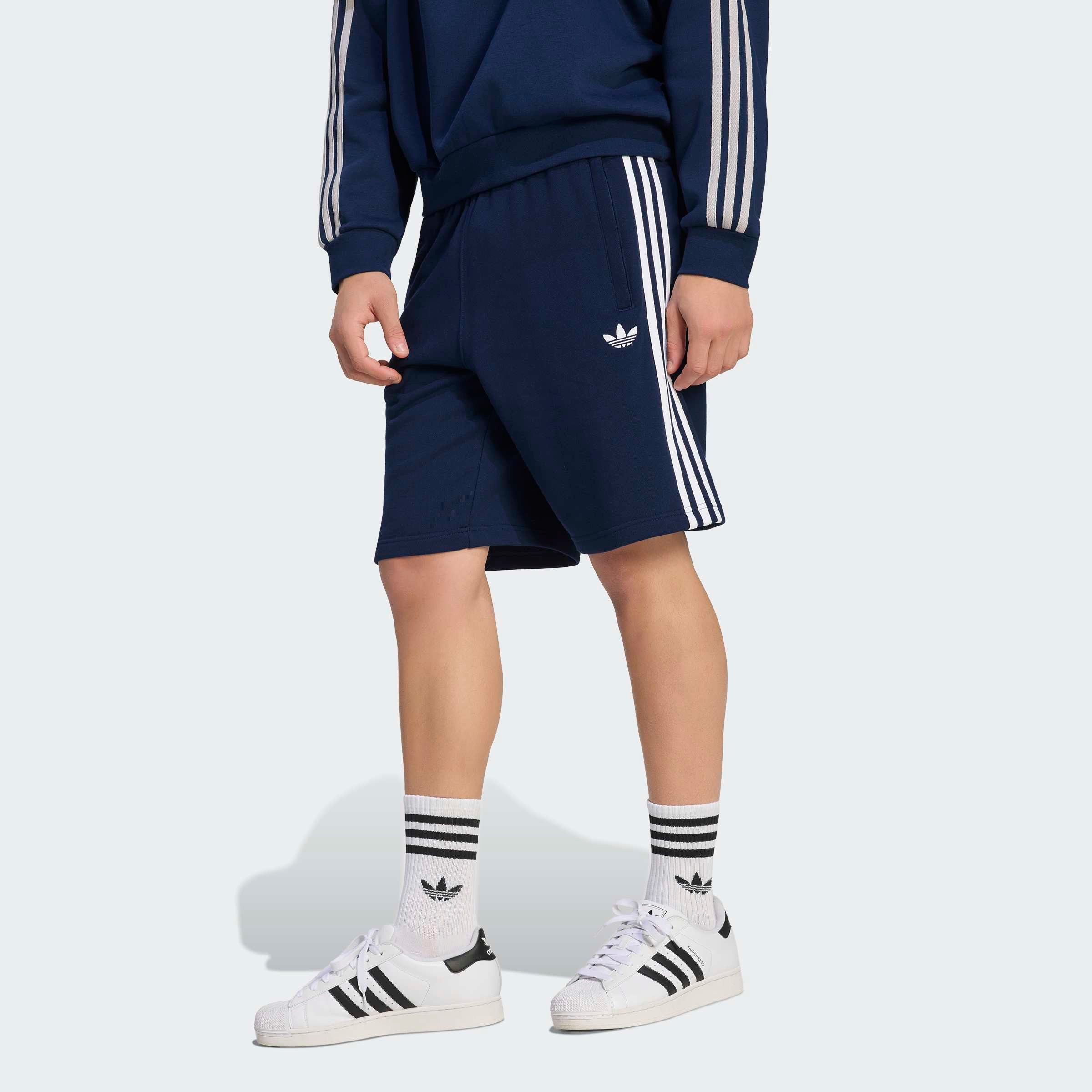 adidas Originals Shorts 3S SHO sportlicher Stil, für Straße und Zuhause, aus weichem French Terry