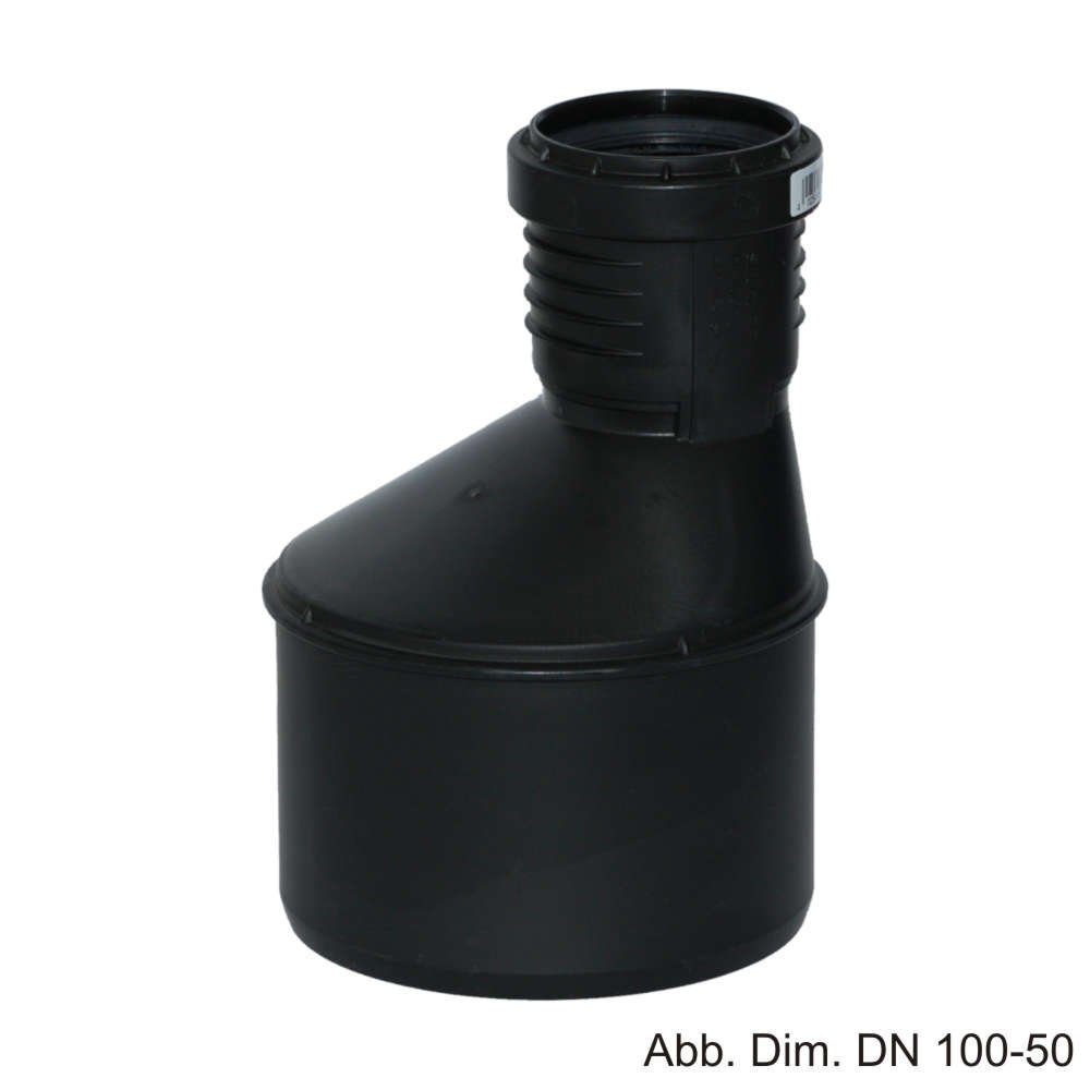 GEBERIT Wasserrohr Geberit Silent-PP Reduktion exzentrisch mit 1 Muffe, DN 110-50