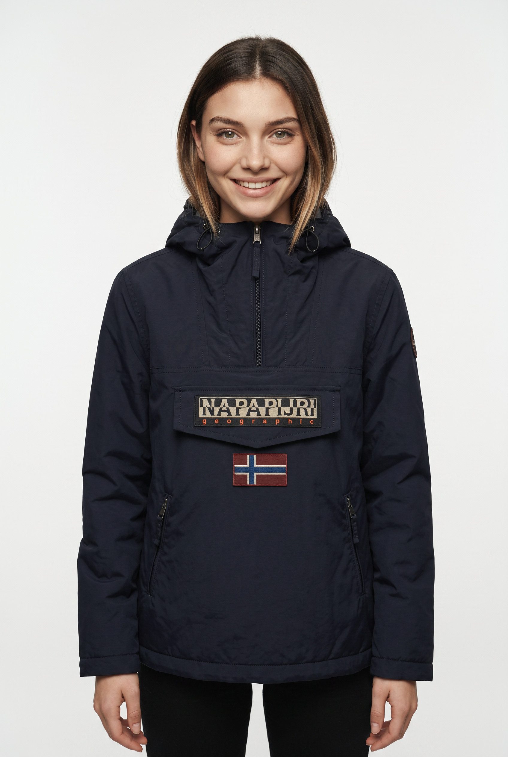 Napapijri Anorak RAINFOREST W PKT 4 DEMITASSE WT3 mit markanter Silhouette, in Unifarben