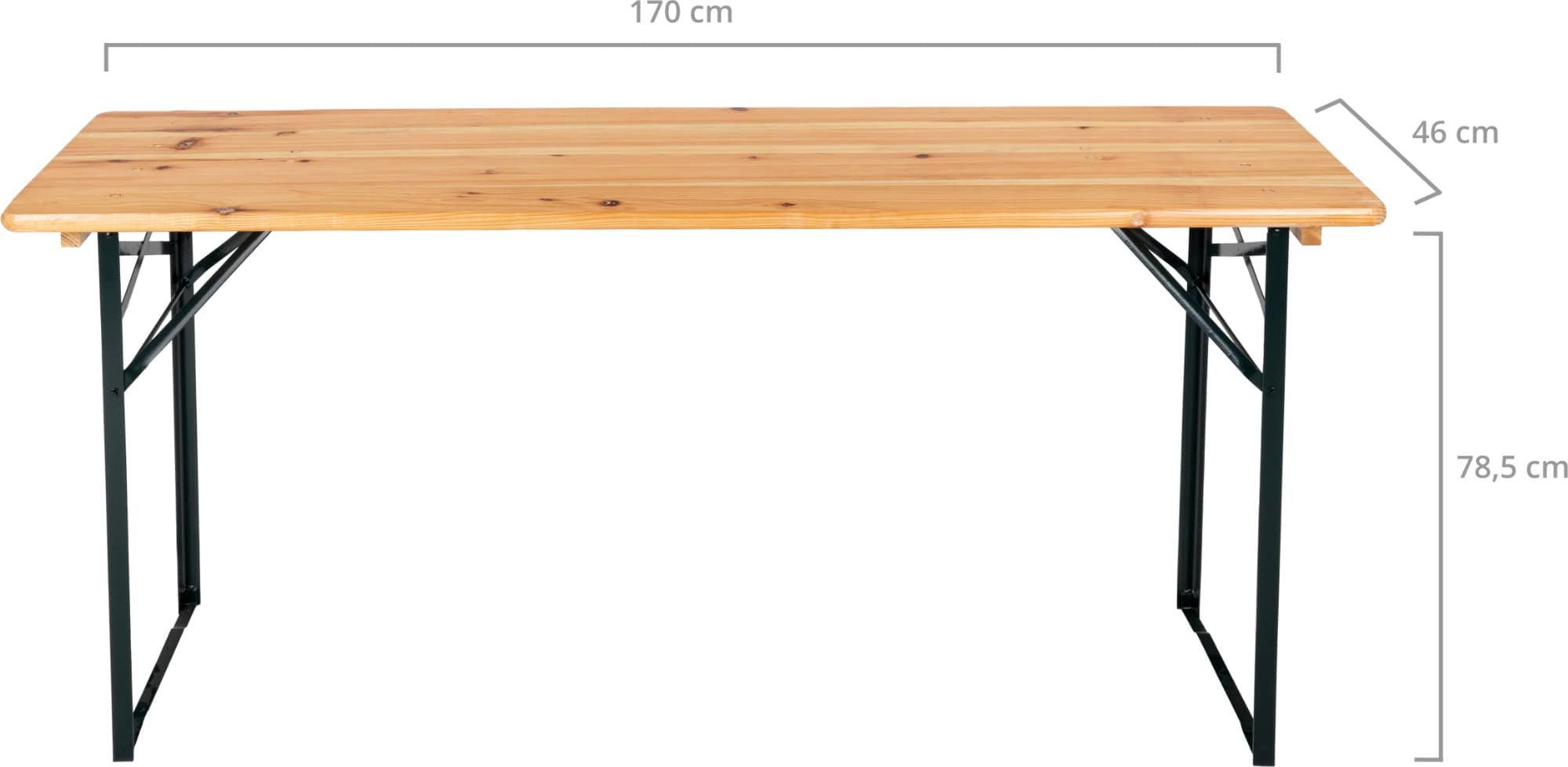 Stagecaptain Bierzeltgarnitur BBT-170 Hirschgarten Bierzelttisch 170 cm Natur, (1-tlg), Bayerisches Flair zum Spartarif!