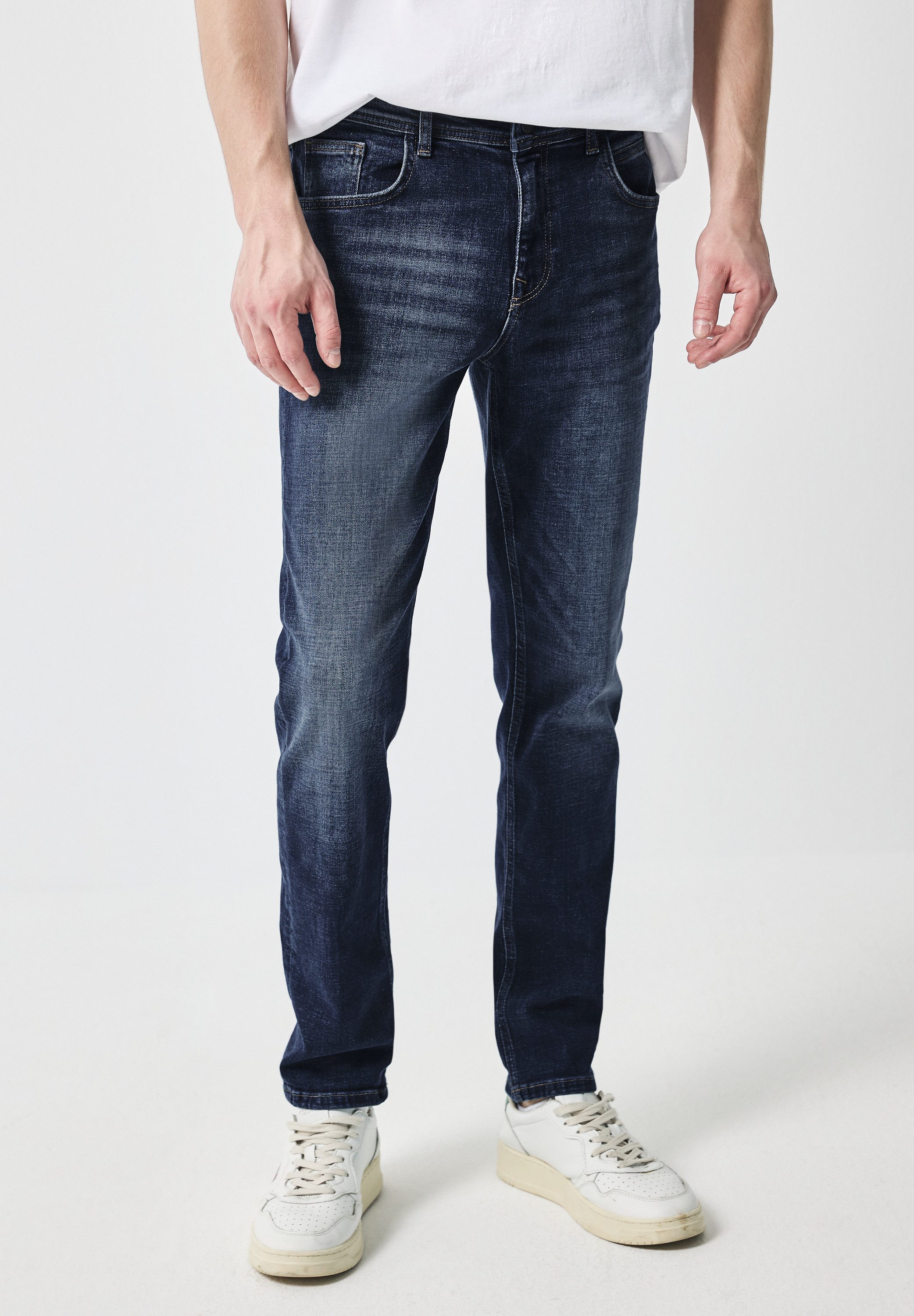 STREET ONE MEN Slim-fit-Jeans softer Materialmix