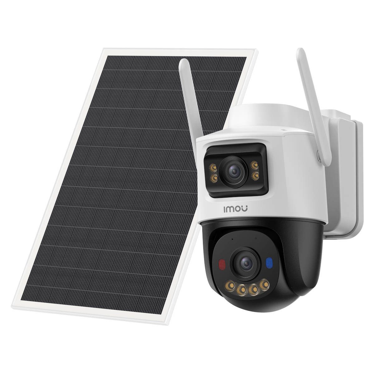 Imou Überwachungskamera AOV Dual Kit 5+5 MP 4G WLAN Batteriebetrieben (inkl. Solarpanel, SIM-Karte, 128 GB SD-Karte, Always-on-Video-Technologie (AOV), KI-gestützte Erkennung & Verfolgung)