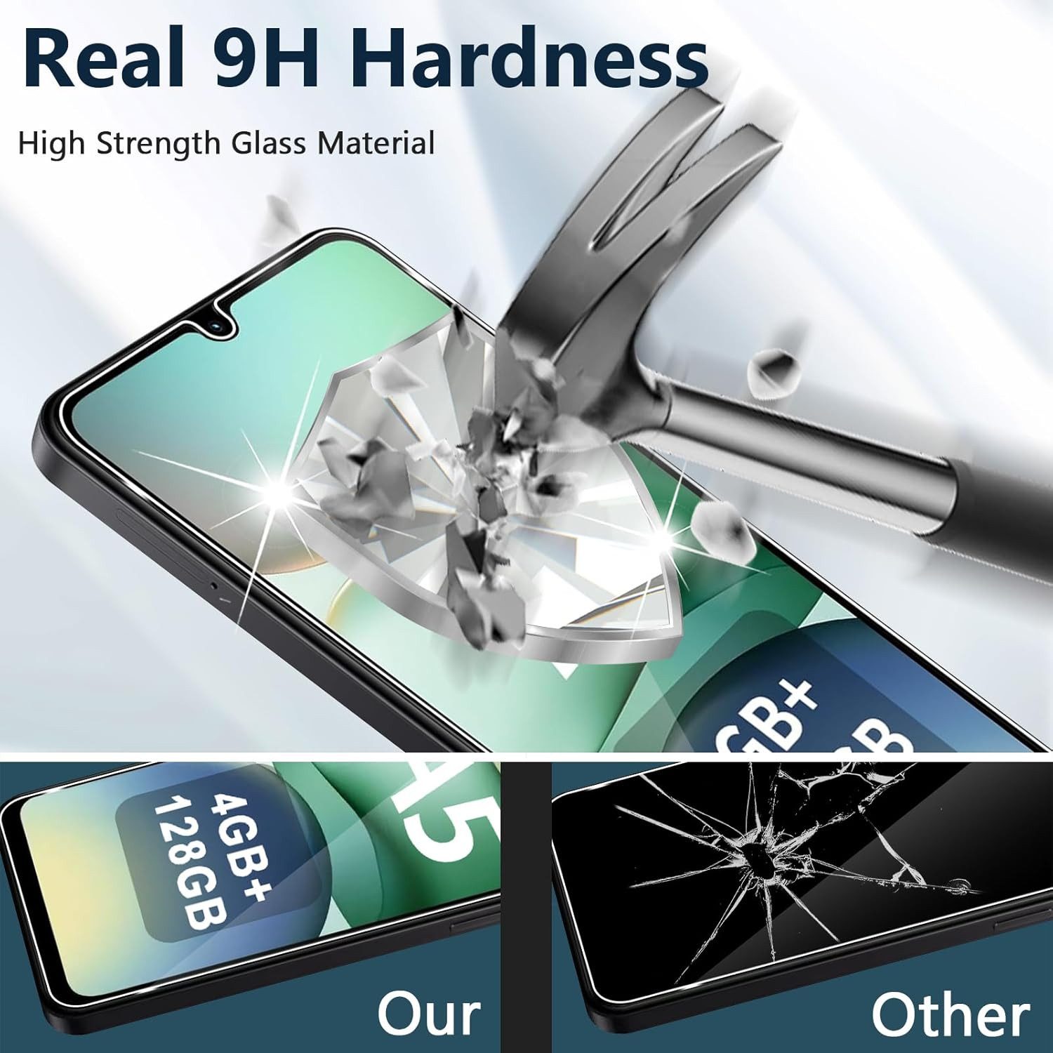 MSM Displayschutzglas 2X Schutzglas für Xiaomi Redmi A5 Display Panzerfolie Full Screen 9H – Bild 5 von 5