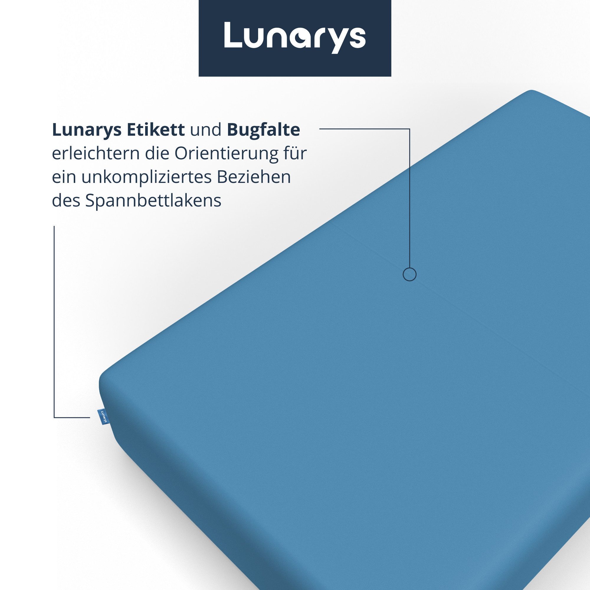 Lunarys Spannbettlaken SleepRoyal, Jersey-Elasthan, Gummizug: rundum, (1 Stück), 90x200 cm, 250 g/m², extrem hochwertig, Luxus Multi-Stretch Laken – Bild 5 von 5