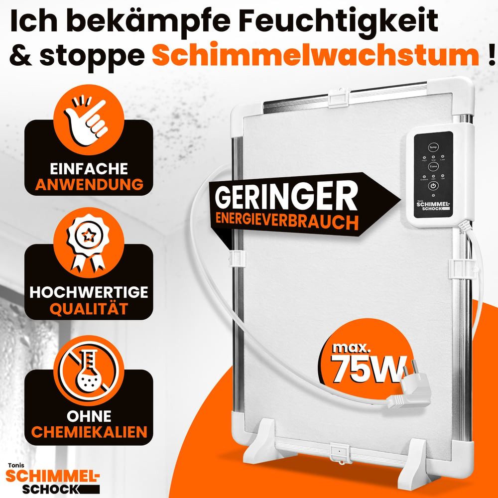 Tonis SCHIMMELSCHOCK Infrarotheizung Anti-Schimmelheizung bekämpft Schimmel günstig online kaufen