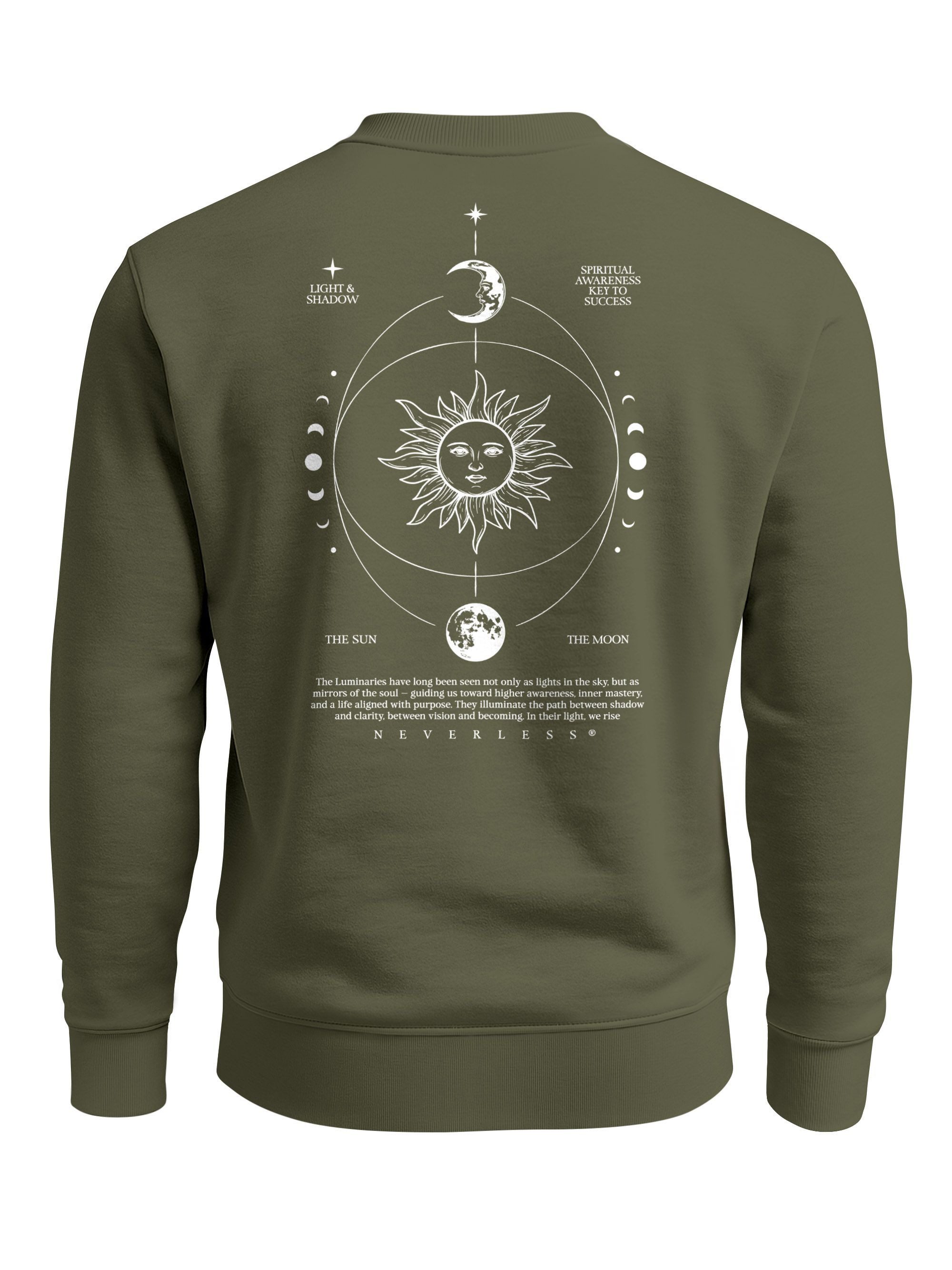Neverless Sweatshirt Sweatshirt Herren Pullover mit Backprint Astronomie So günstig online kaufen