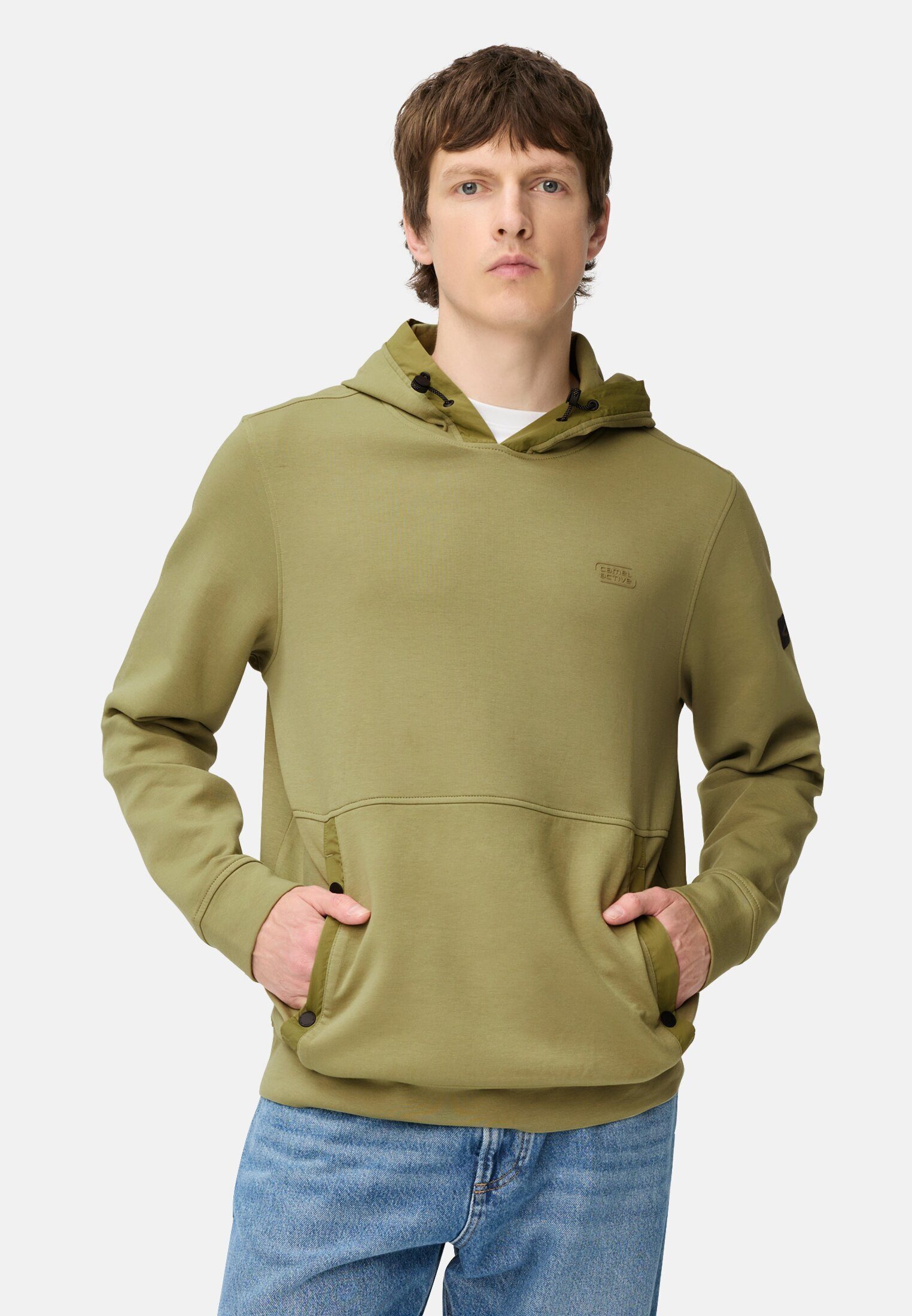 camel active Hoodie Hoodie mit verstellbare Kapuze Langarm Kapuze
