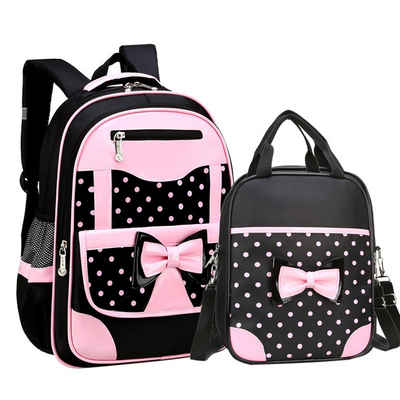 Housruse Schulrucksack 2-teilige Schultasche plus Seesack mit Trolley für Mädchen 6-12 Jahren