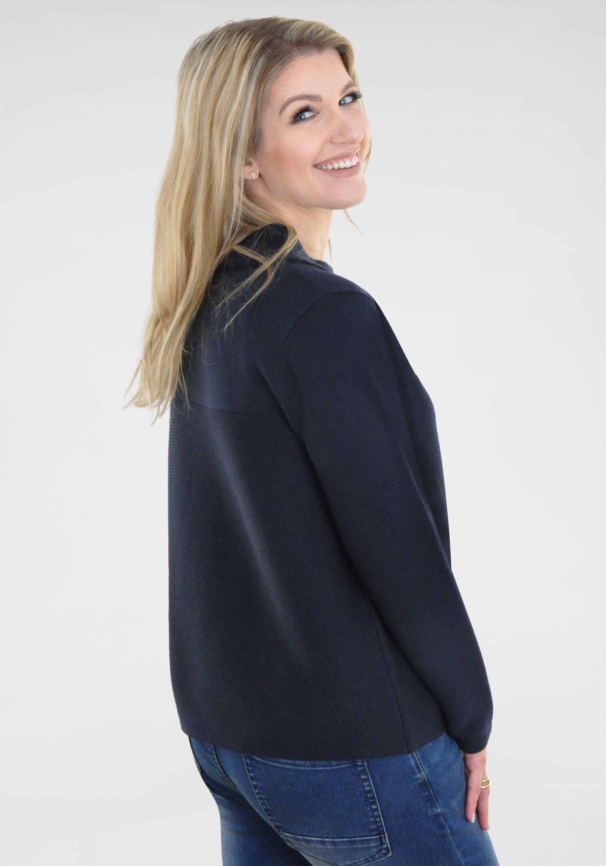 NAVIGAZIONE Stehkragenpullover in Boxy-Form
