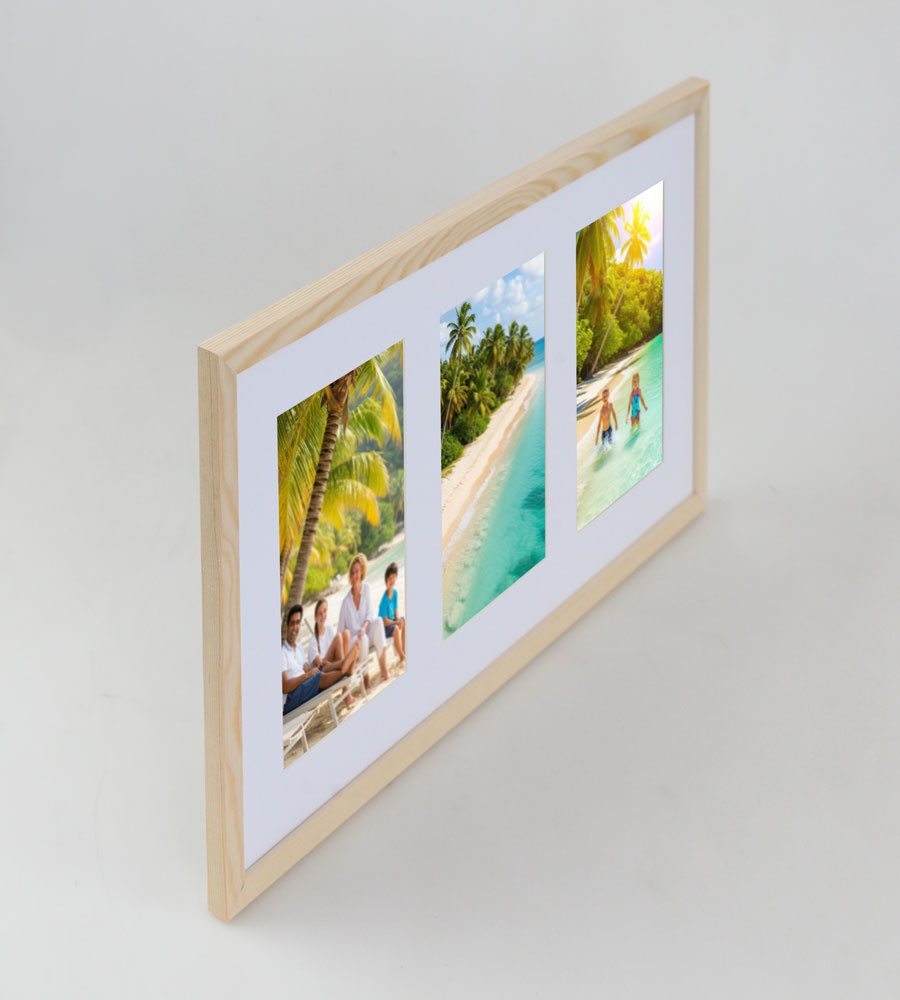 IDEAL TREND Bilderrahmen Multiframe Collage Bilderrahmen Holz Fotos Massivh günstig online kaufen