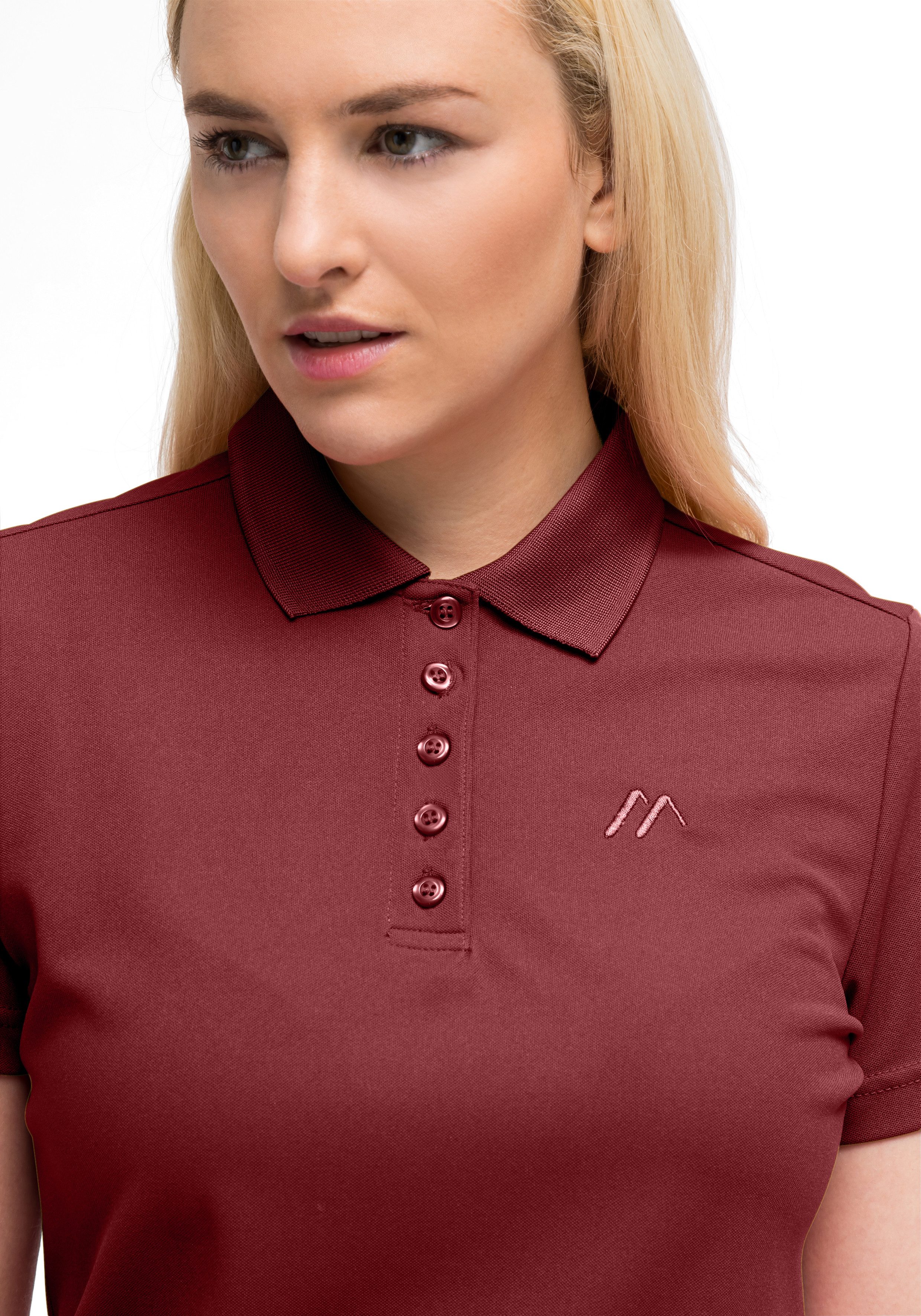 Maier Sports Poloshirt Ulrike Damen Polo kurzarm, leichtes Shirt, Funktionsshirt mit Kragen, Reg Fit