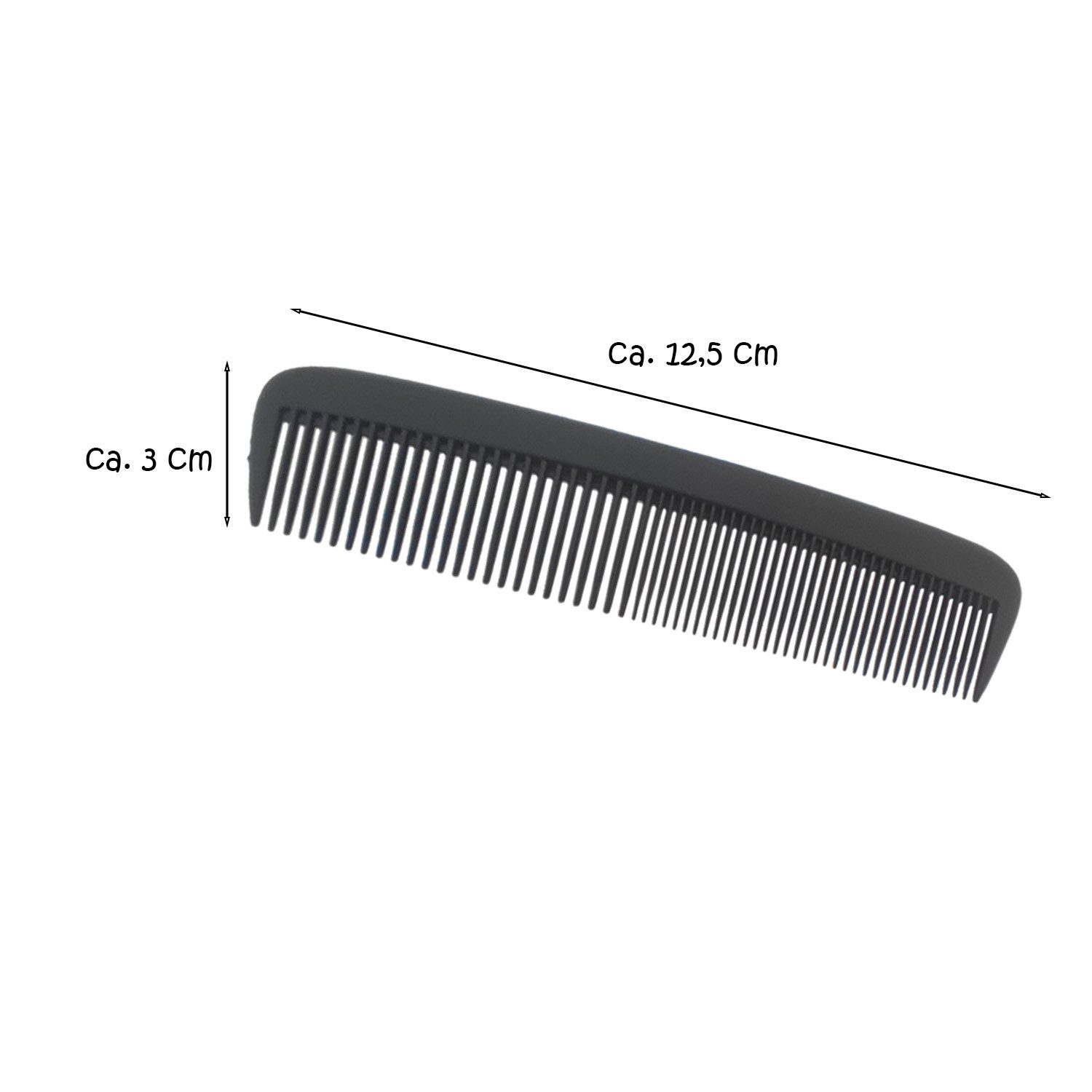 Wundmed Haarkamm Taschenkamm Schwarz 1 Stück für Reise & Styling, (stück, 1 tlg., Taschenkamm), Taschenkamm Kamm Herrenkamm Haarpflege Frisörbedarf Friseurbedarf Frie