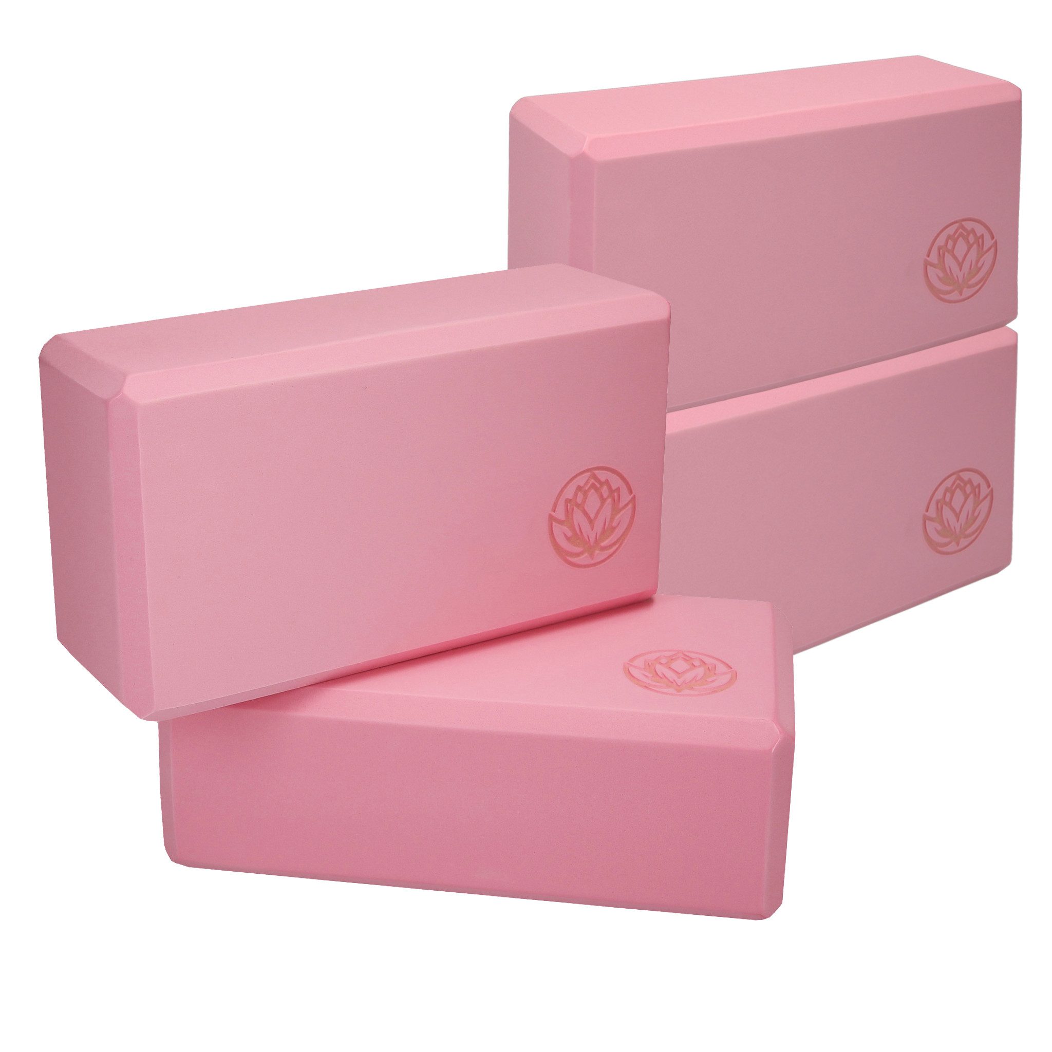 VonBueren Yogablock, 22x12x7,5cm je Yoga Block, Yogablöcke für Damen und Herren aus EVA, (4-tlg), leicht, unterstützen Komfort und sicheren Halt bei Übungen
