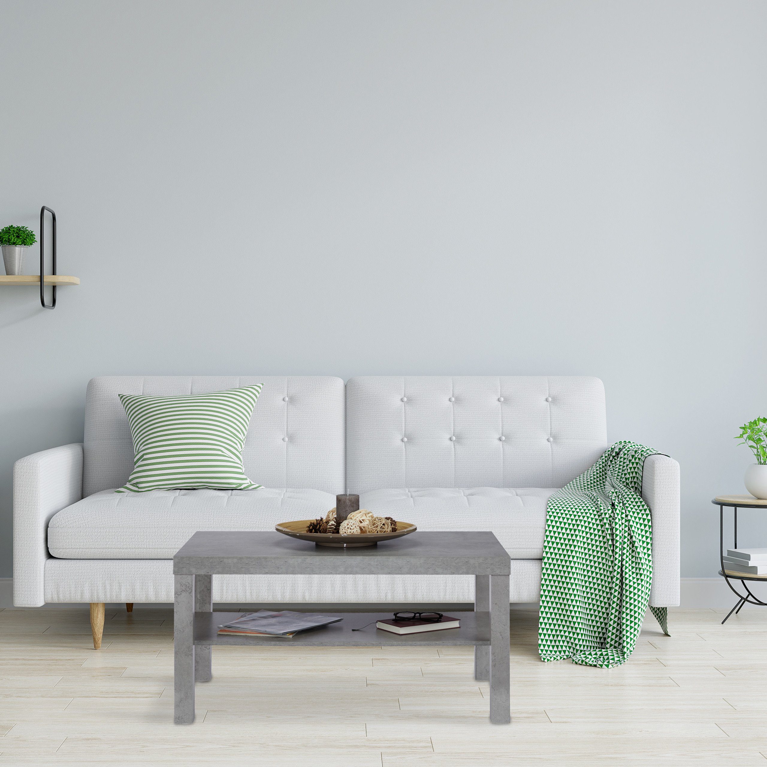 relaxdays Couchtisch in Betonoptik günstig online kaufen