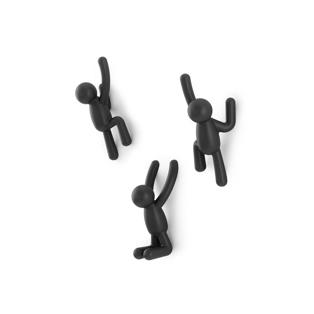 Umbra Wandhaken BUDDY HOOK (3) BLACK, Dekorative Wandhaken, 3er-Set, Garder günstig online kaufen