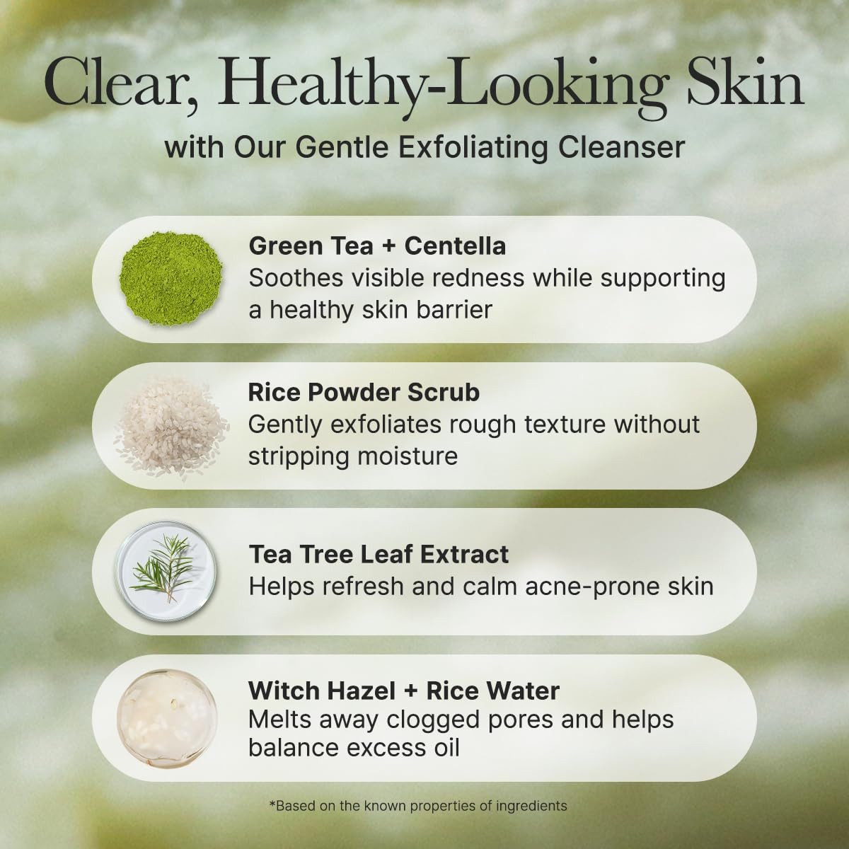 Arencia Gesichts-Reinigungsmousse Fresh Green Rice Mochi Cleanser, 3‑in‑1 Reinigung, Peeling & Maske